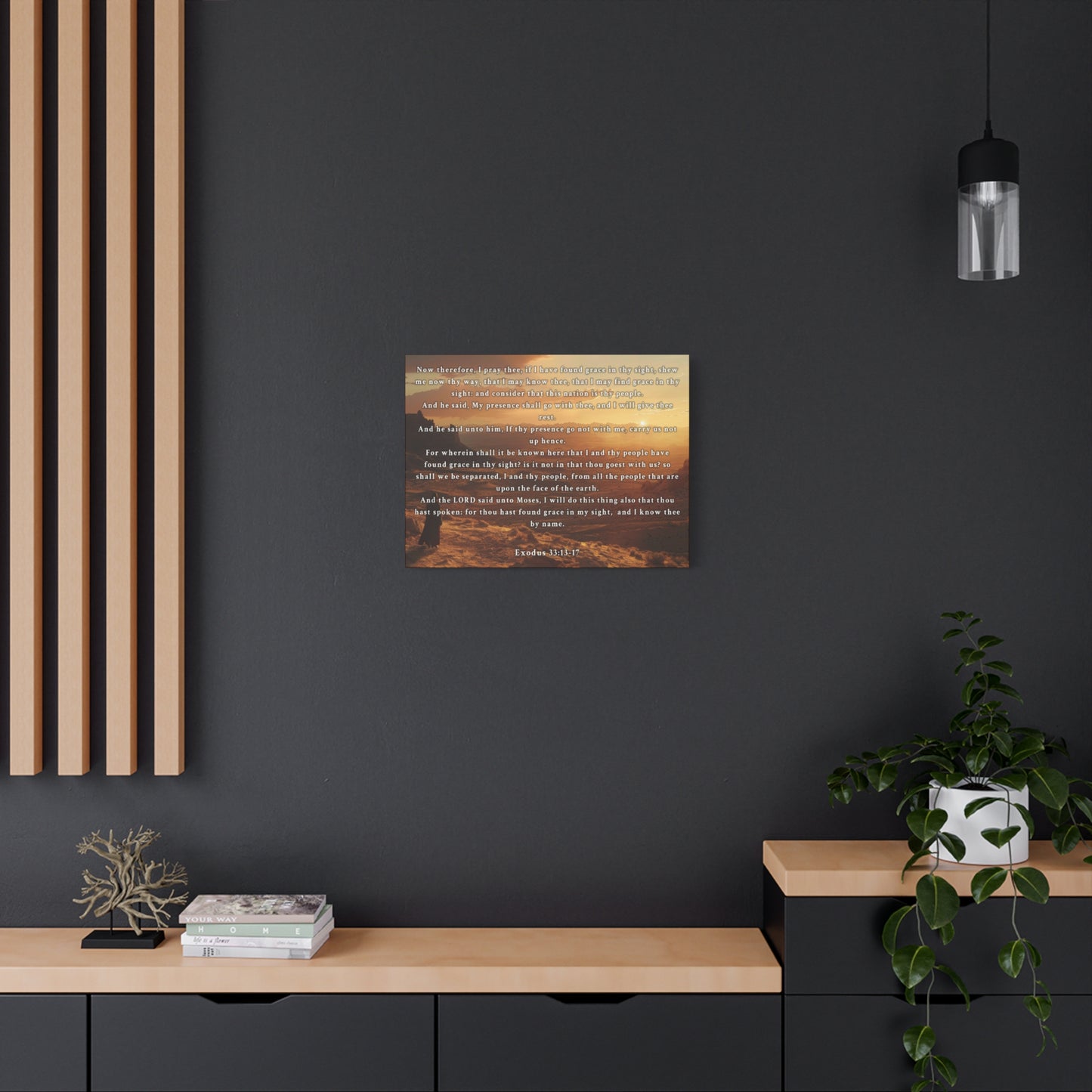 Scripture Walls Exodus 33:13-17 KJV Christian Wall Art Print Ready to Hang Unframed