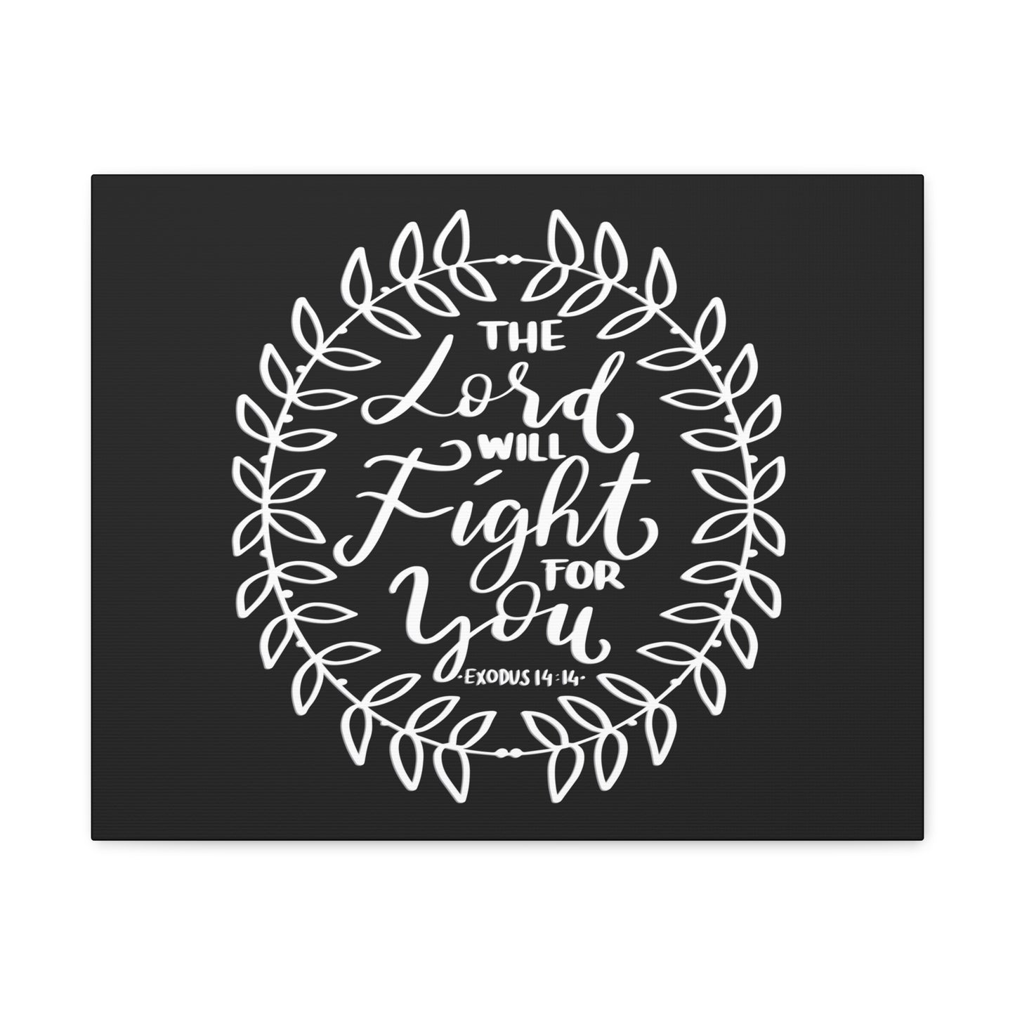 The Lord Will Fight Exodus 14:14 Bible Verse Canvas Christian Wall Art Ready to Hang