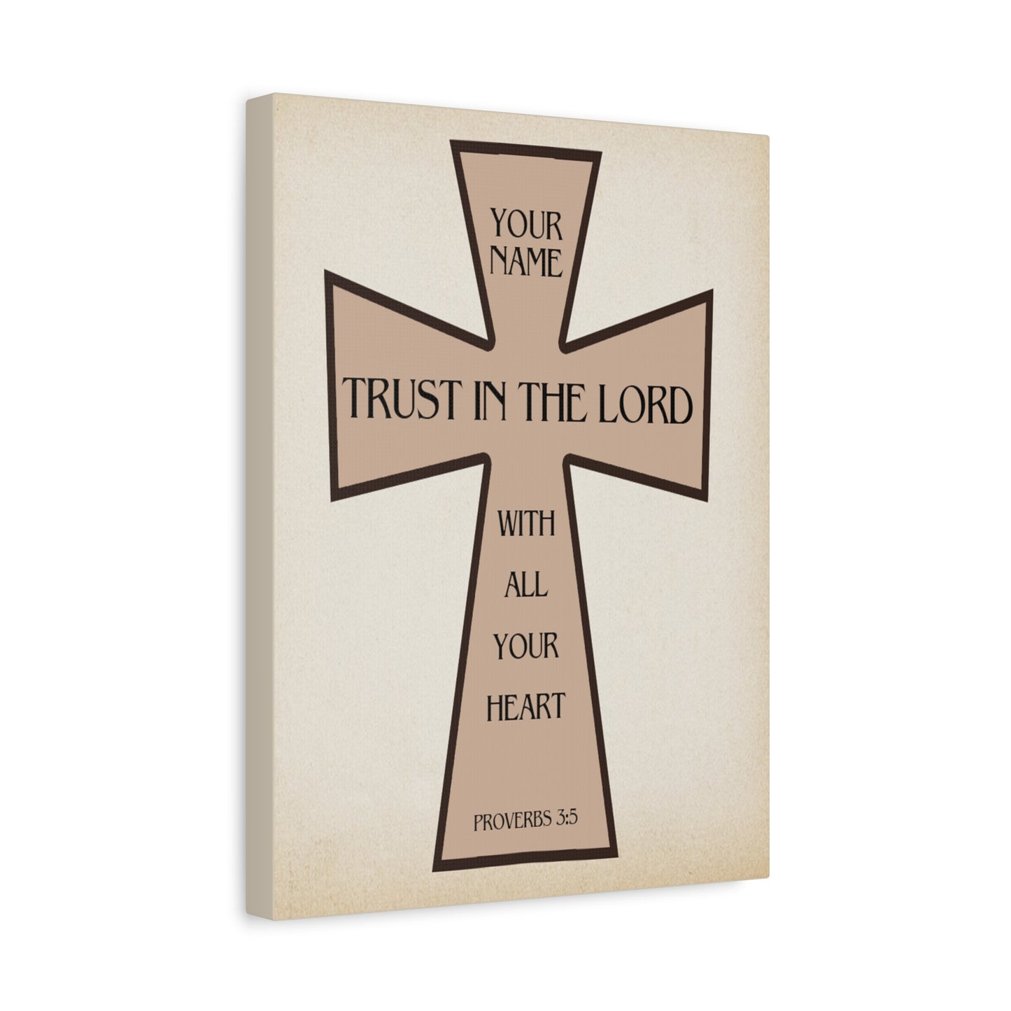 Proverbs 3:5 Trust in The Lord Cross Canvas Gallery Wraps