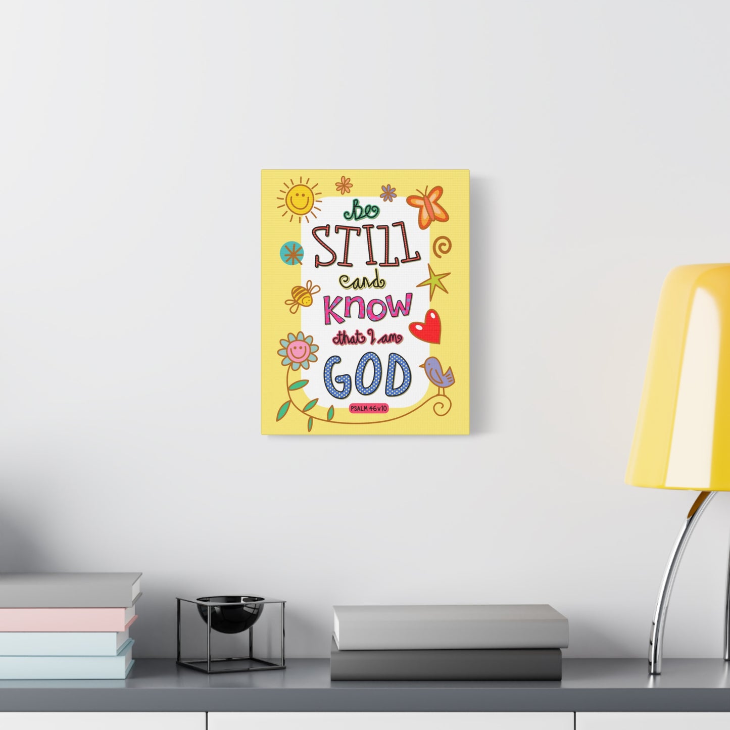 Scripture Walls Know That I Am God Psalm 46:10 Bible Verse Canvas Christian Wall Art Ready to Hang