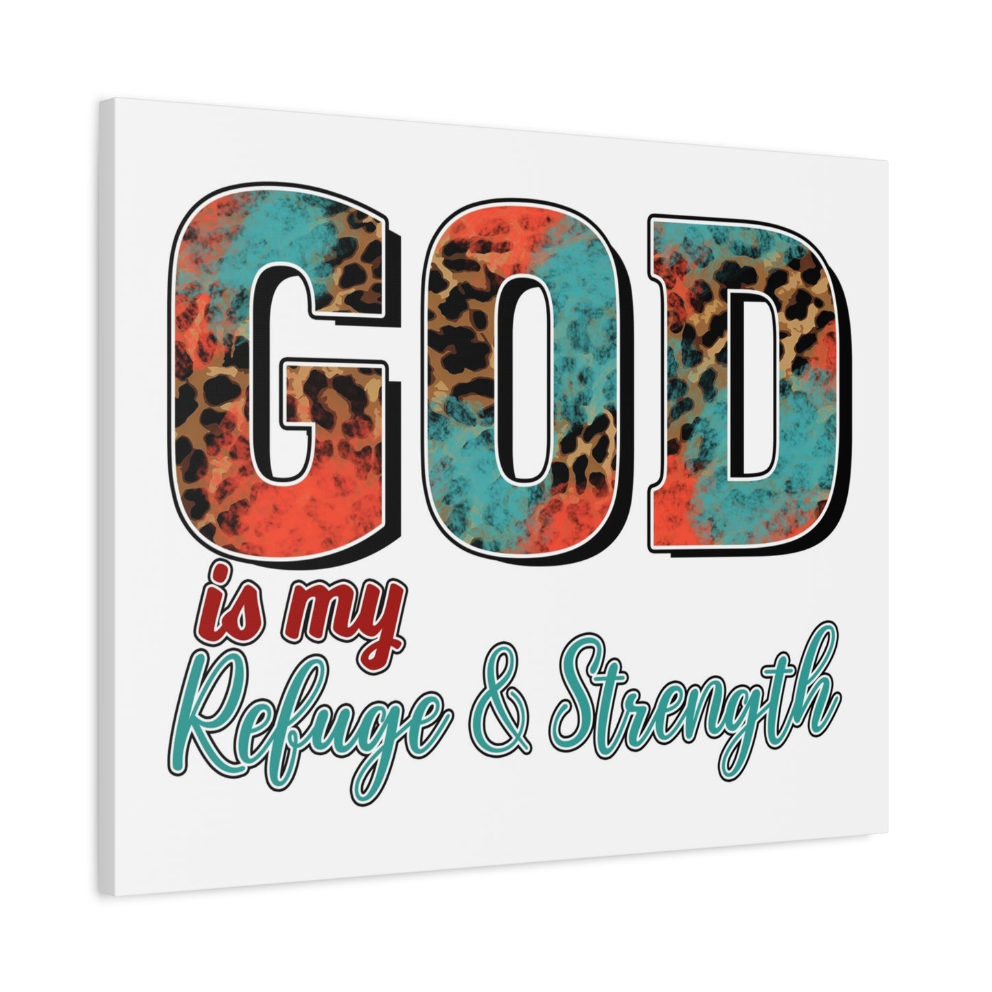 Scripture Walls My Refuge My Strength Bible Verse Canvas Christian Wall Art Ready to Hang Unframed