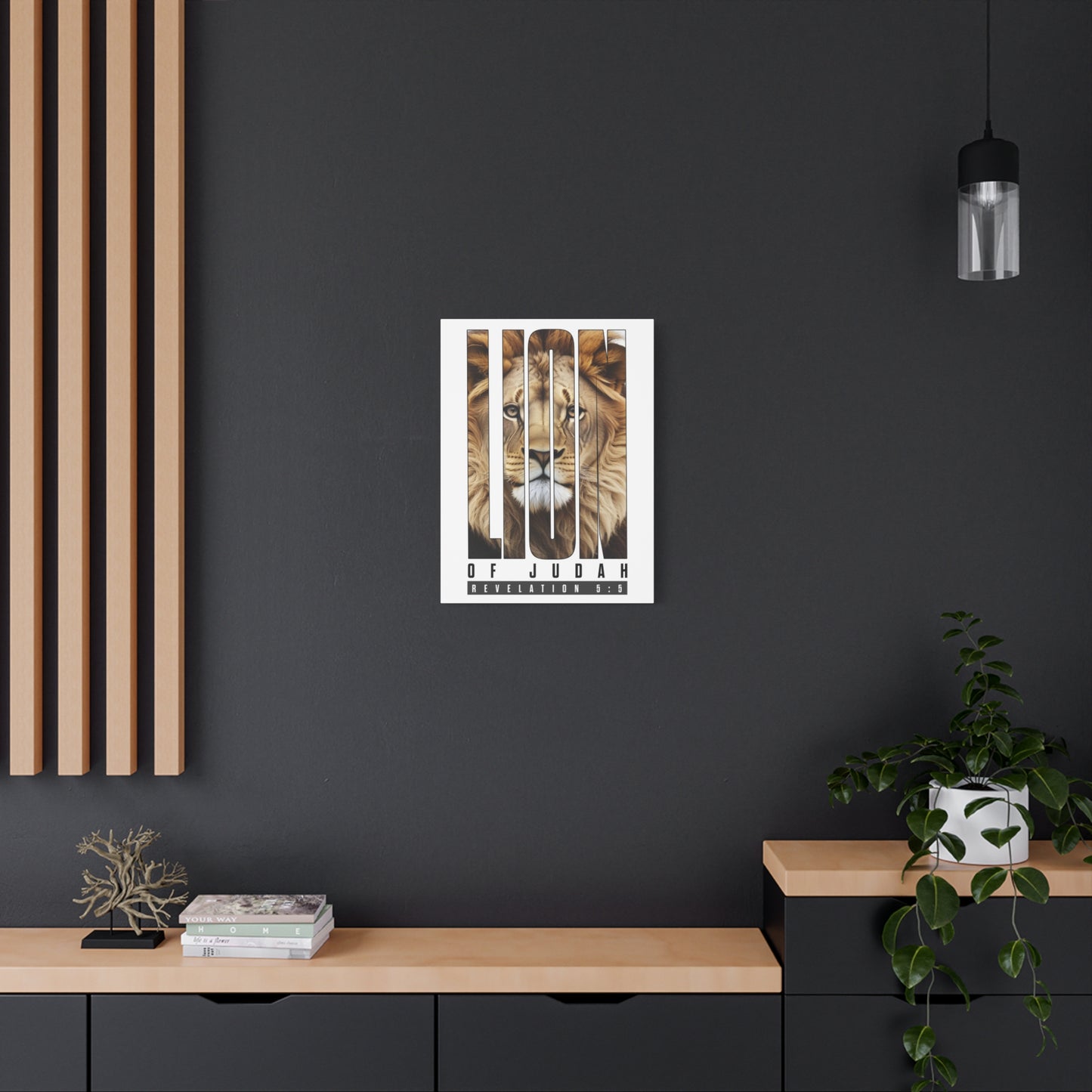 Scripture Walls Revelation 5:5 Lion of Judah Bible Verse Canvas Christian Wall Art Ready to Hang Unframed