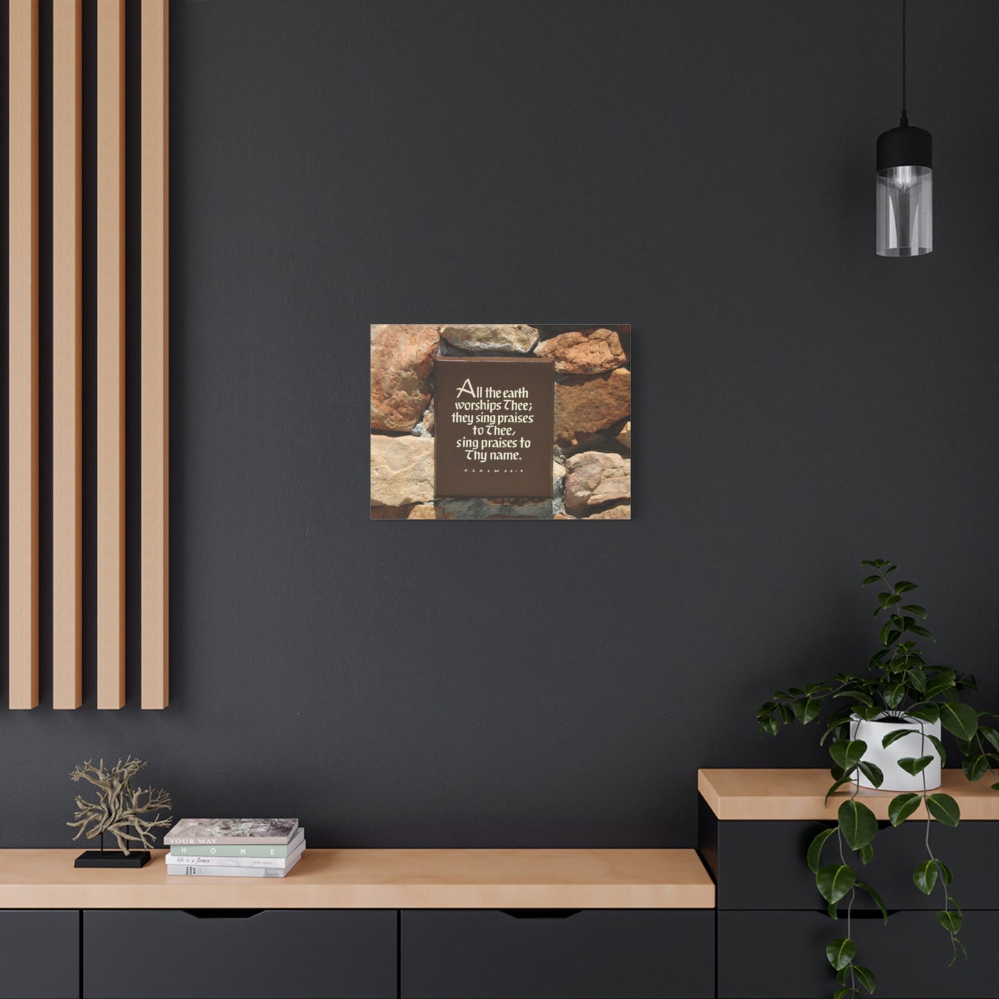 Scripture Walls Worships Thee Psalm 66:4 Bible Verse Canvas Christian Wall Art Ready to Hang