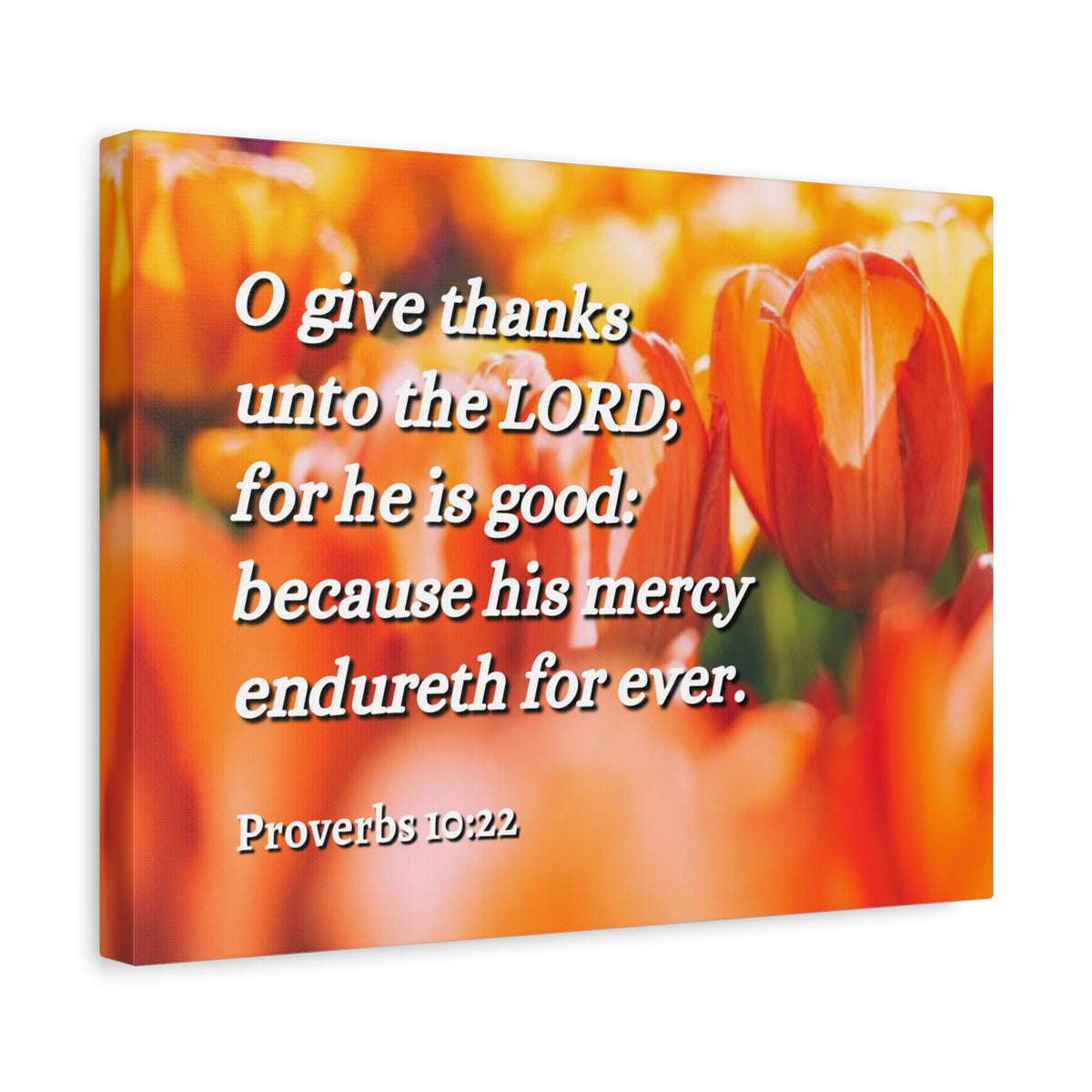 Scripture Canvas The Blessing Proverbs 10:22 Christian Wall Art Bible Verse Print Ready to Hang