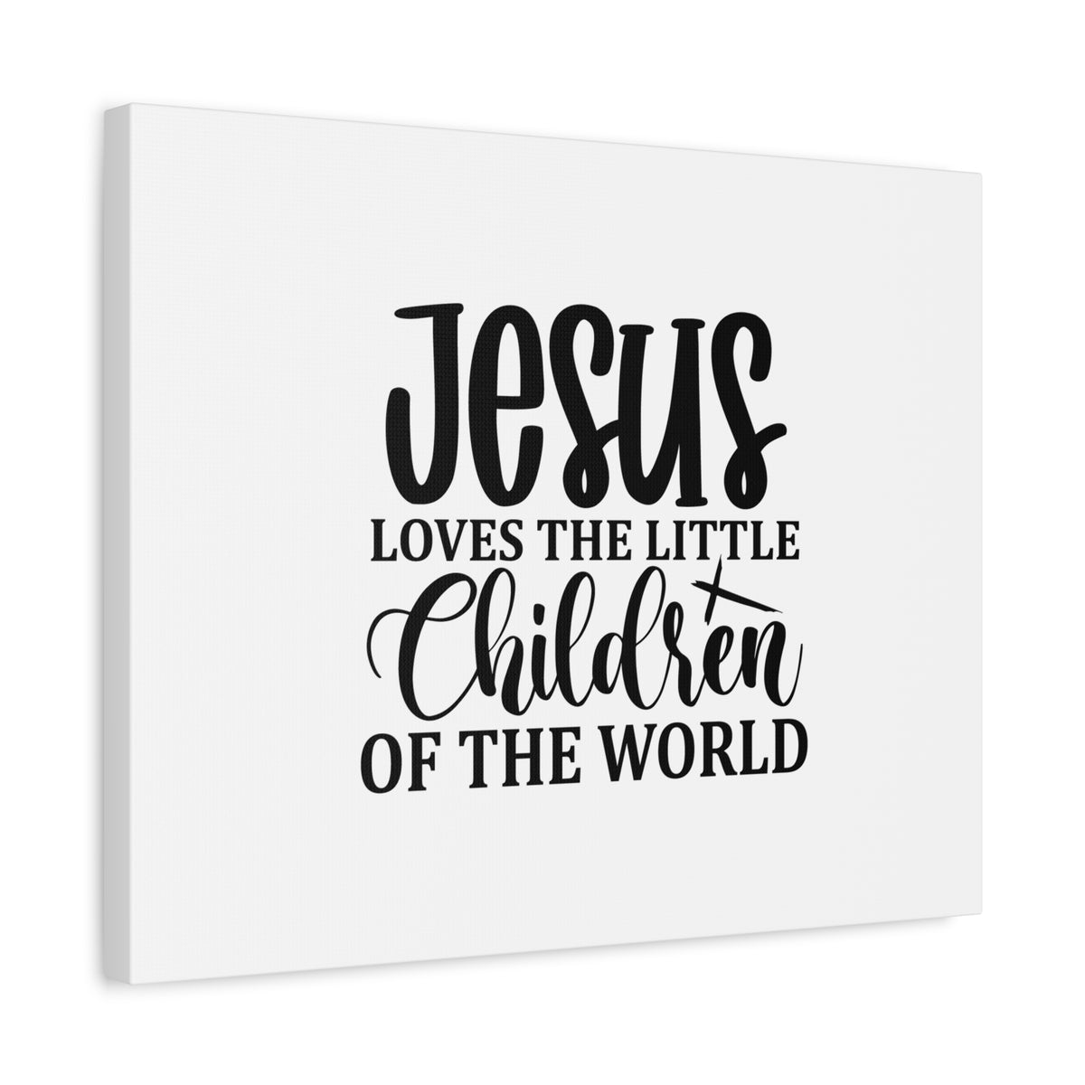 Scripture Canvas Loves The Little Children Christian Wall Art Bible Verse Print Ready to Hang