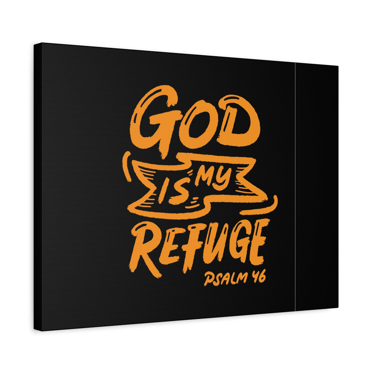 Scripture Canvas My Refuge Psalm 46 Christian Wall Art Bible Verse Print Ready to Hang