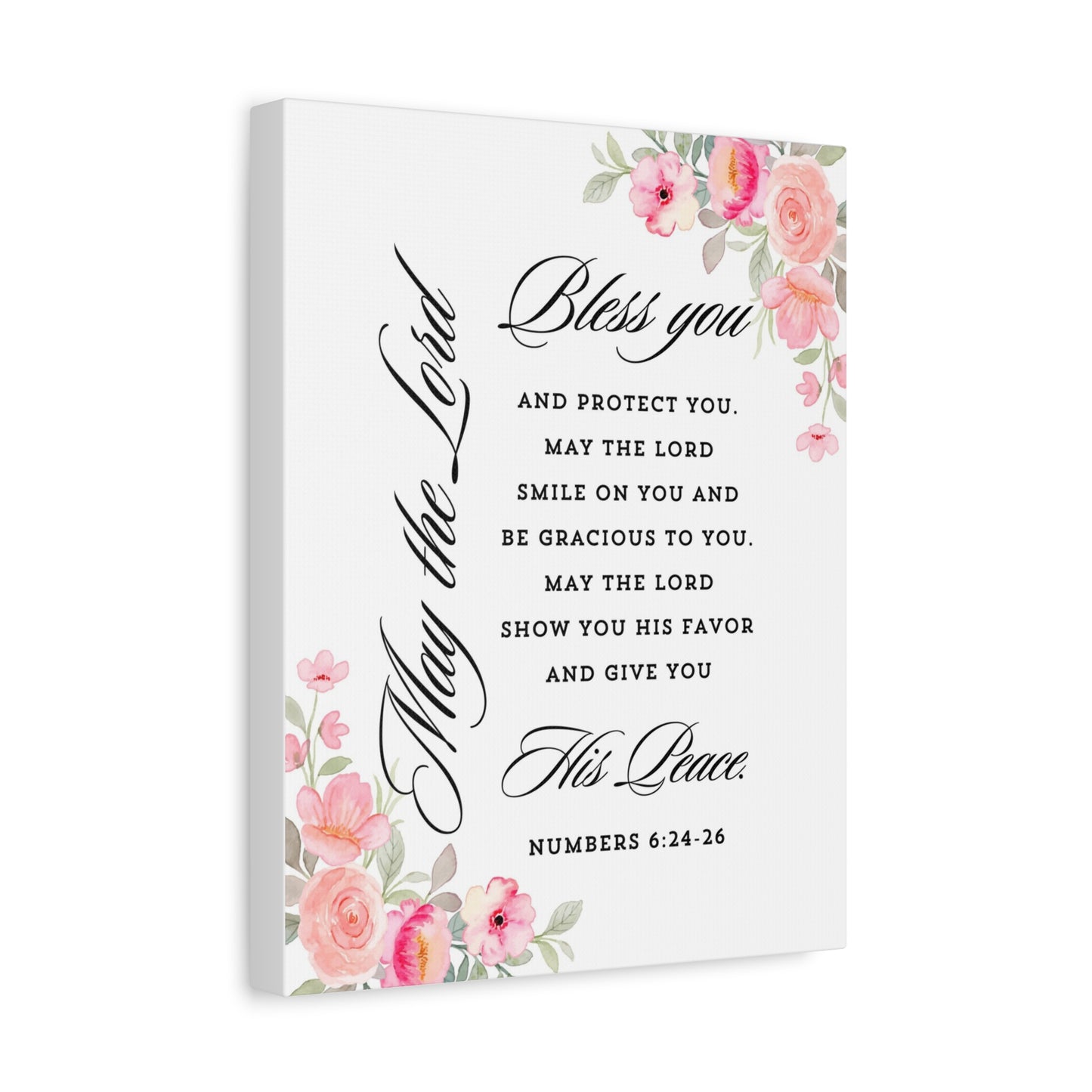 Scripture Walls Numbers 6:24-26 His Blessing Upon You Bible Verse Canvas Christian Wall Art Ready to Hang Unframed