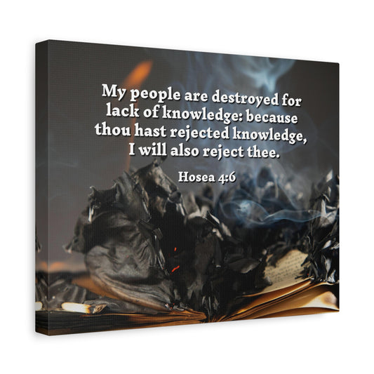 Scripture Walls My People Hosea 4:6 Bible Verse Canvas Christian Wall Art Ready to Hang