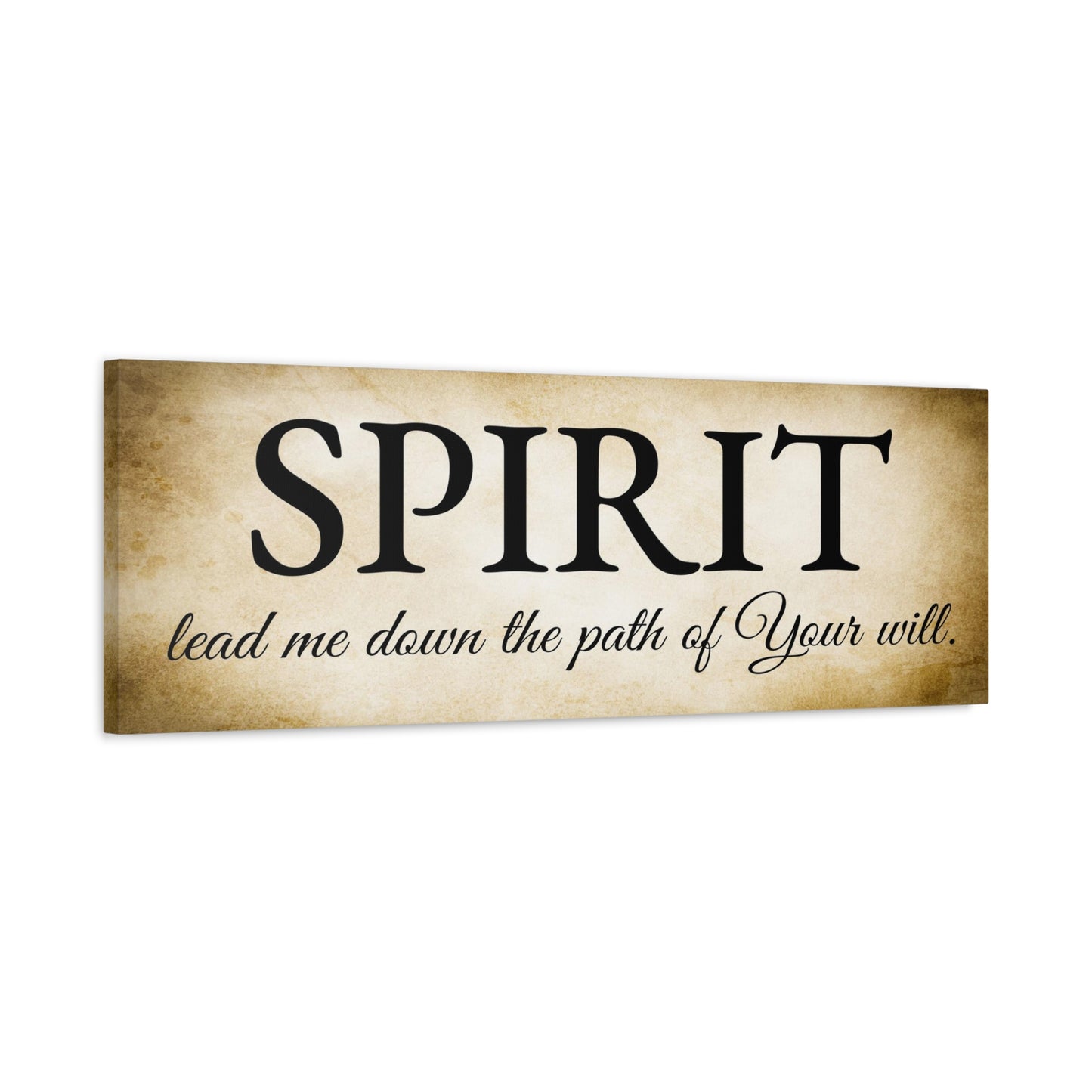 Scripture Walls Spirit Lead Me Gold Bible Verse Canvas Christian Wall Art Ready to Hang Unframed