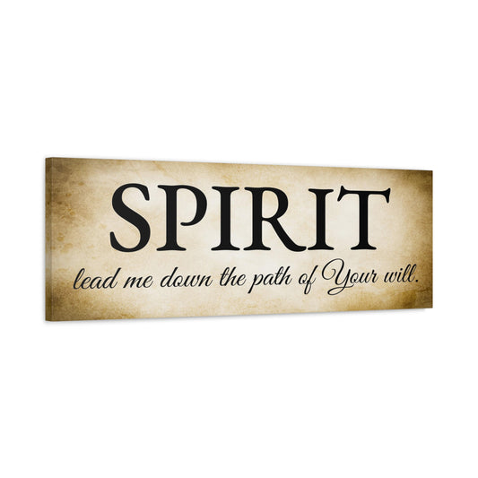 Scripture Walls Spirit Lead Me Gold Bible Verse Canvas Christian Wall Art Ready to Hang Unframed