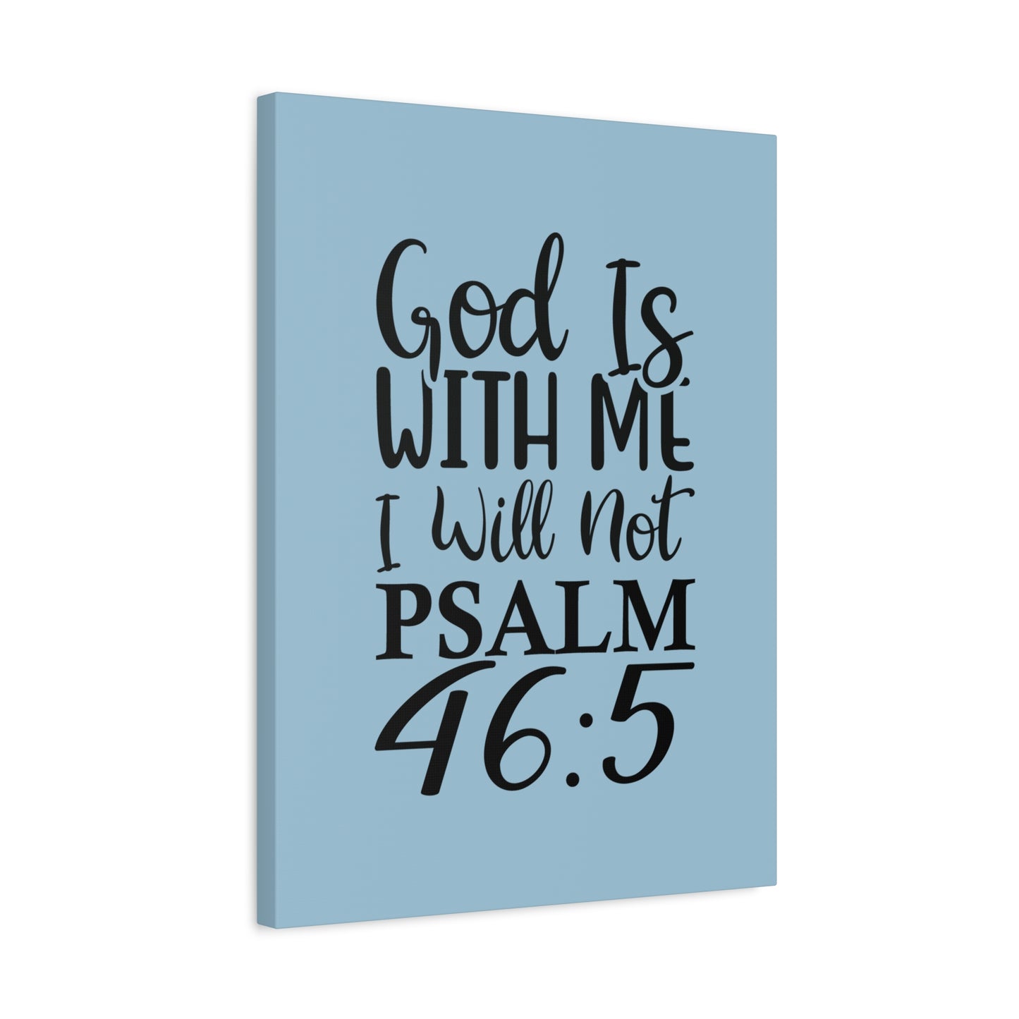 Scripture Walls With Me Psalm 46:5 Light Blue Bible Verse Canvas Christian Wall Art Ready to Hang