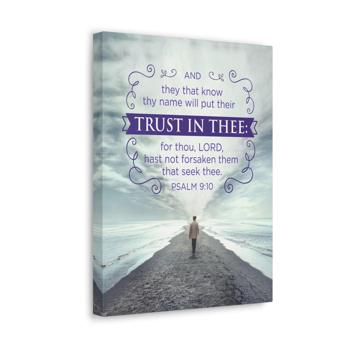 Trust In Thee Psalm 9:10 Christian Wall Art Bible Verse Print Ready to Hang