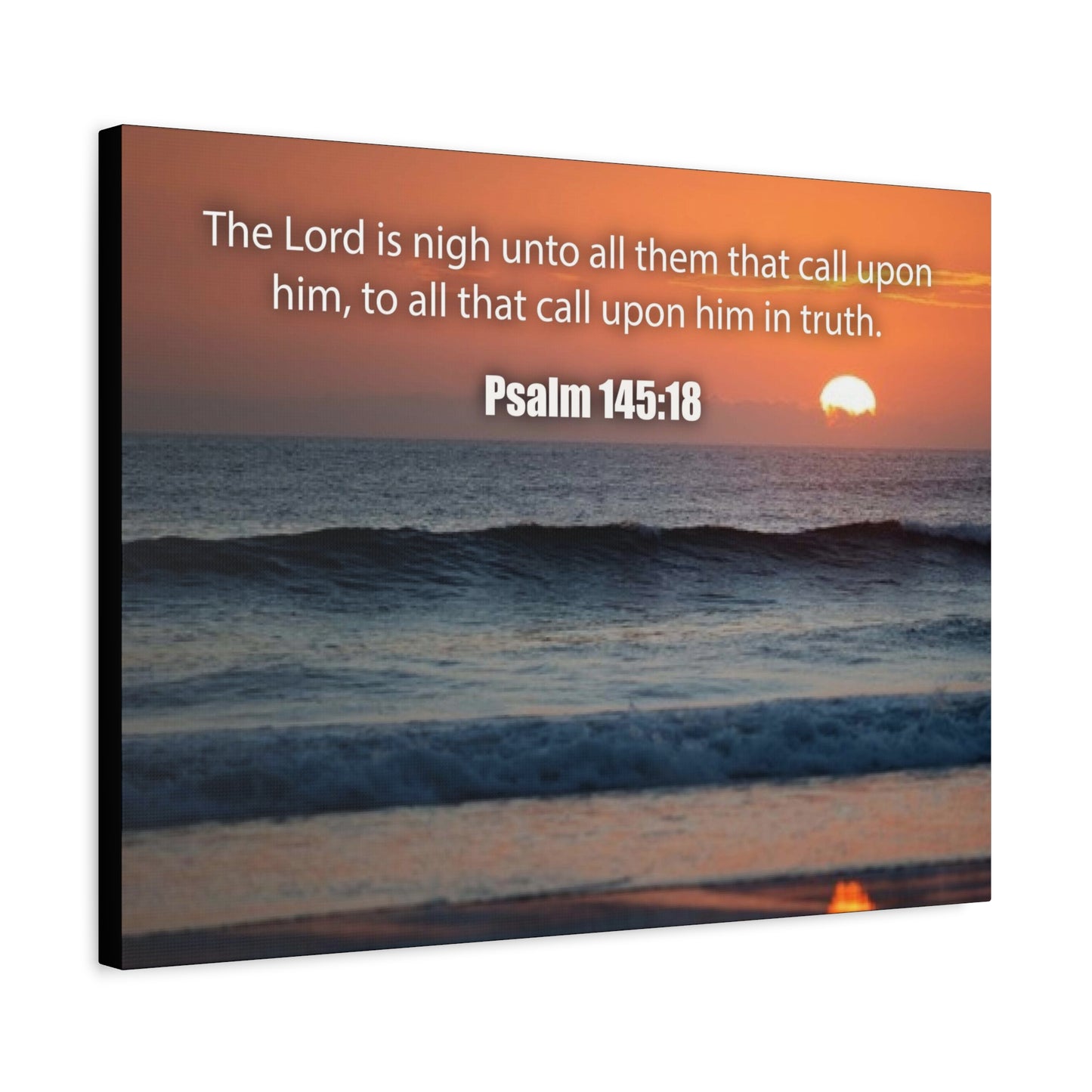 Bible Verse Canvas The Lord is Nigh Psalm 145:18 Christian Home Decor Scripture Art
