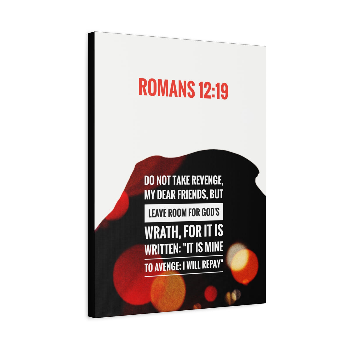 Scripture Canvas Leave Room For God's Wrath Romans 12:19 Christian Wall Art Bible Verse Print Ready to Hang