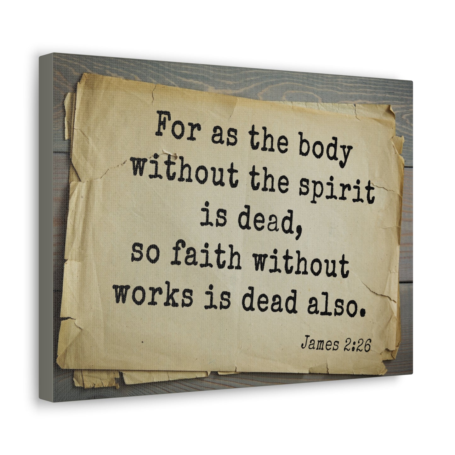 Without The Spirit Is Dead James 2:26 Bible Verse Canvas Christian Wall Art Bible Verse Print Ready To Hang