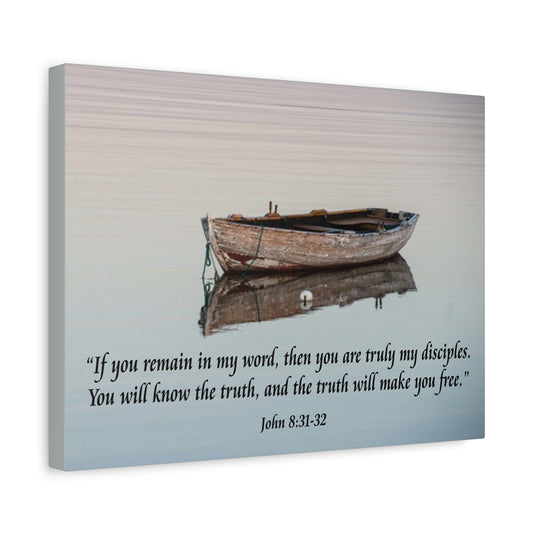 Scripture Walls John 8:31-32 Truth Will Make You Free Bible Verse Canvas Christian Wall Art Ready to Hang Unframed