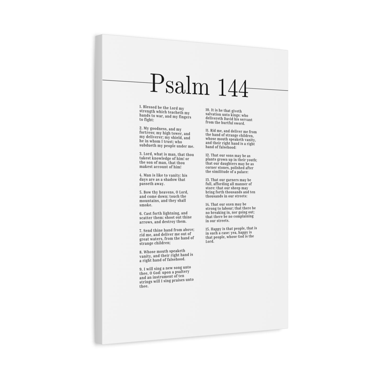 Scripture Canvas Blessed Be The Lord Psalm 144 Christian Wall Art Bible Verse Print Ready to Hang