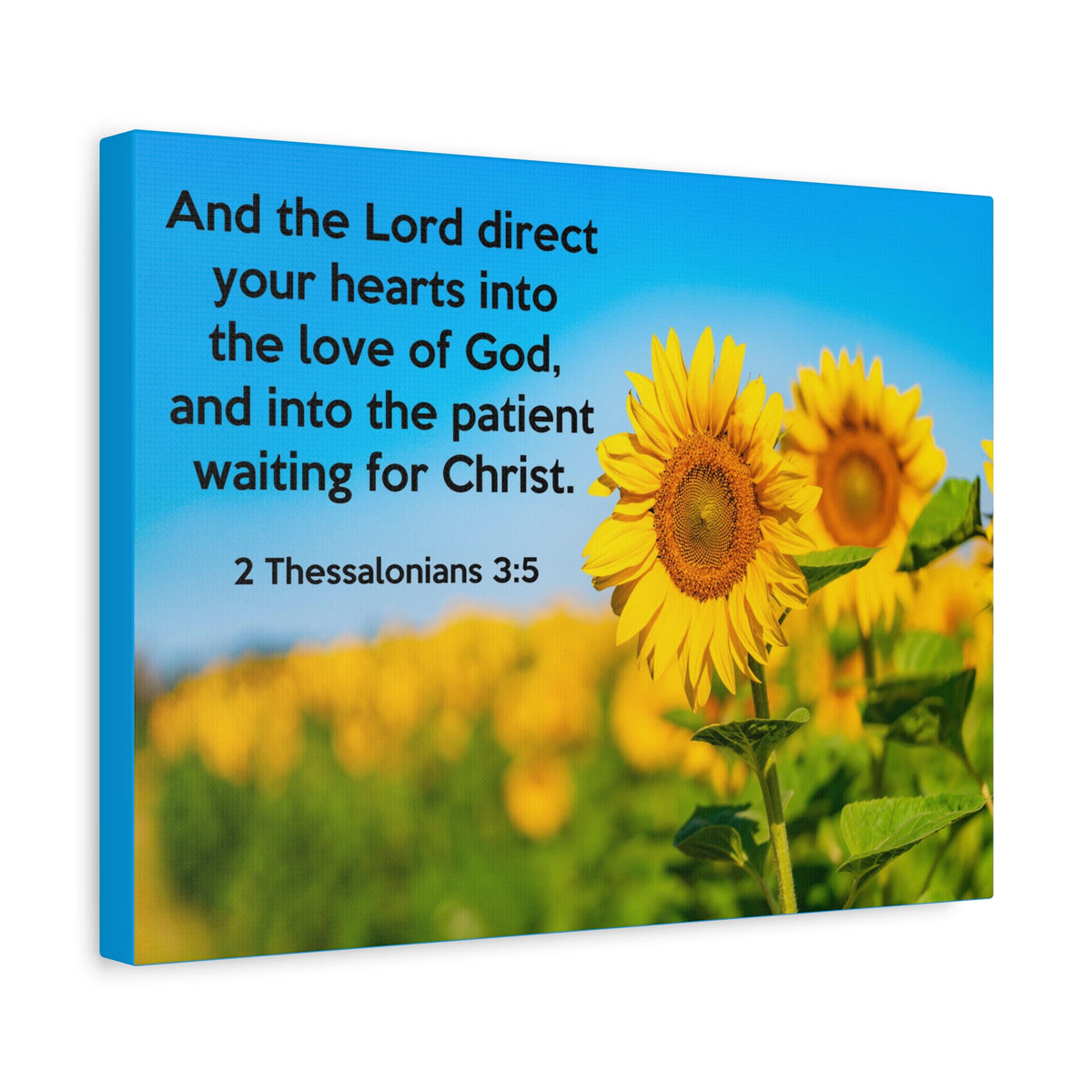 Scripture Canvas Waiting For Christ 2 Thessalonians 3:5 Christian Wall Art Bible Verse Print Ready to Hang