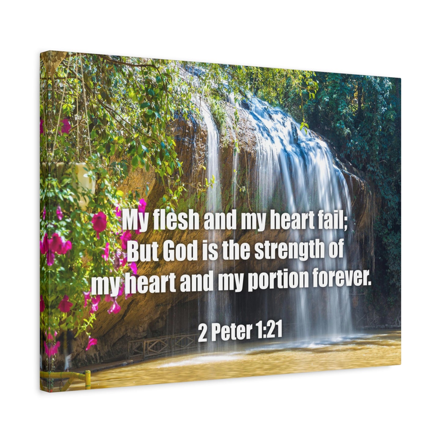 Scripture Canvas My Flesh and My Heart Psalm 73:26 Christian Wall Art Bible Verse Print Ready to Hang