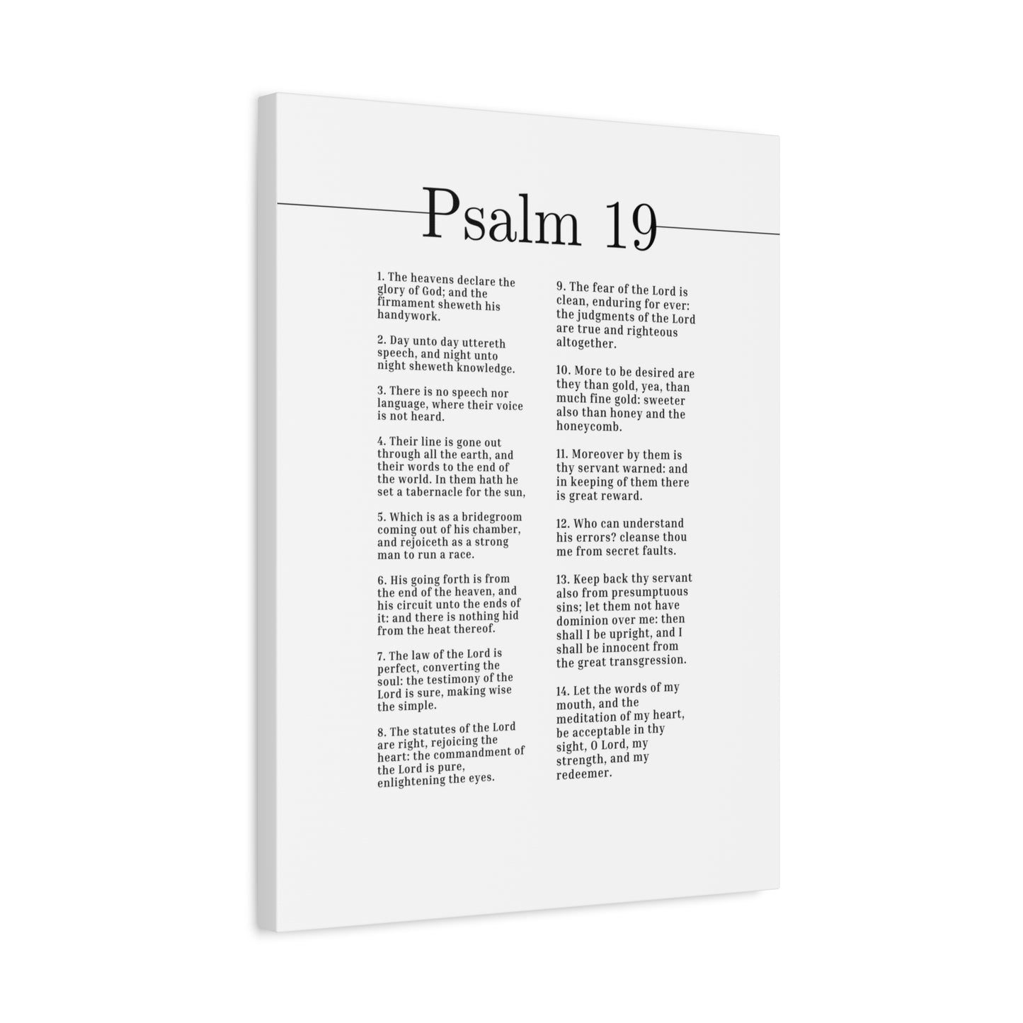 Scripture Canvas Declare The Glory Of God Psalm 19 Christian Wall Art Bible Verse Print Ready to Hang