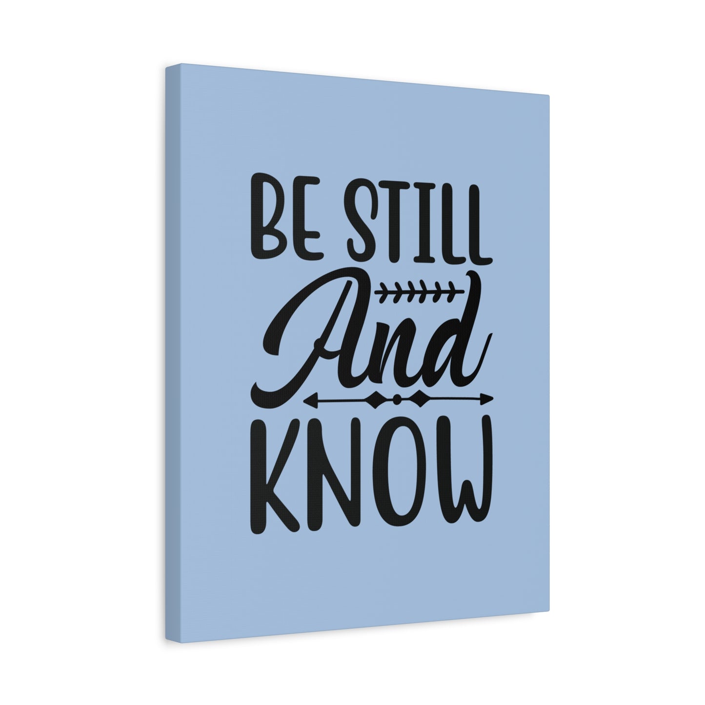 Scripture Walls Be Still And Know Light Blue Sky Psalm 46:10 Bible Verse Canvas Christian Wall Art Ready to Hang