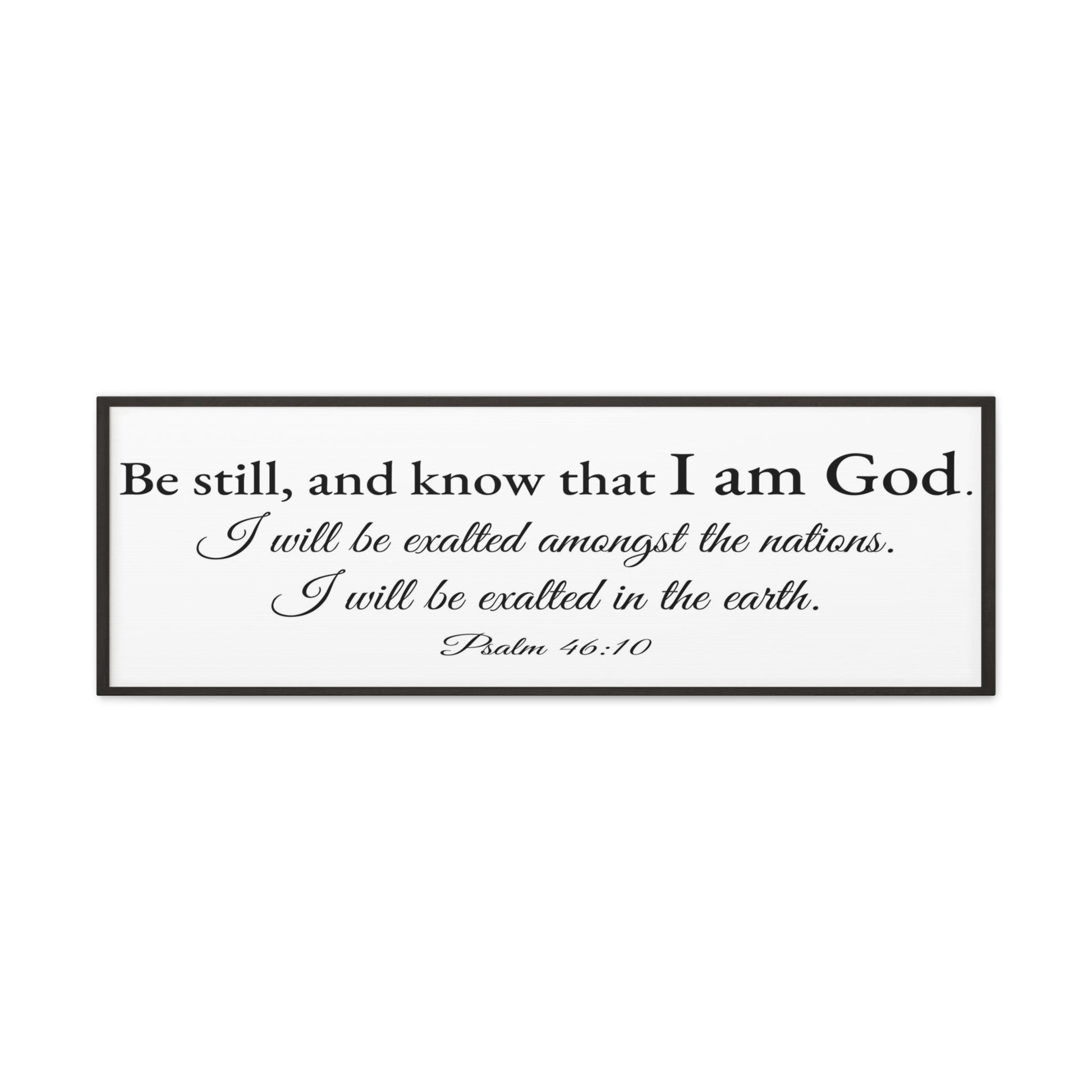 Scripture Walls Psalm 46:10 White Bible Verse Canvas Christian Wall Art Ready to Hang Unframed-Express Your Love Gifts