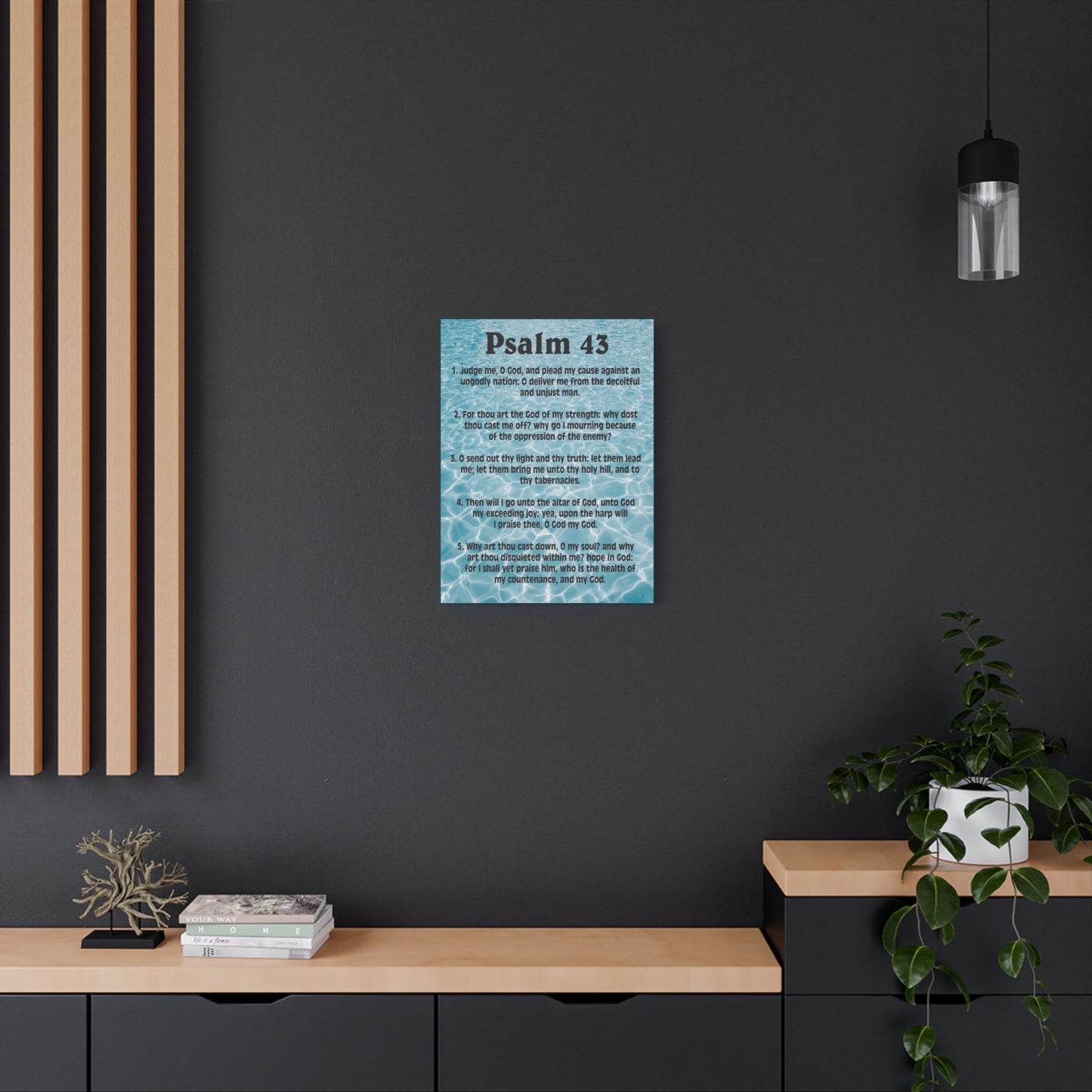 Scripture Walls Judge Me Psalm 43:5 Christian Wall Art Bible Verse Print Ready to Hang