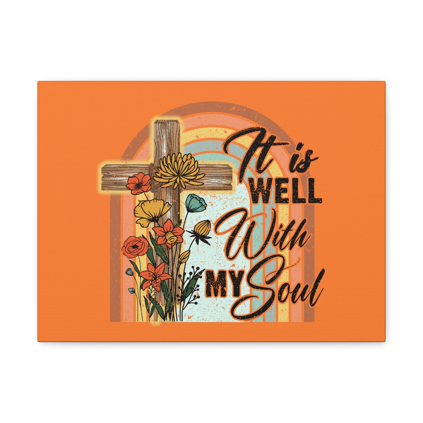 With My Soul Psalm 42:7 Bright Orange Christian Wall Art Bible Verse Print Ready to Hang