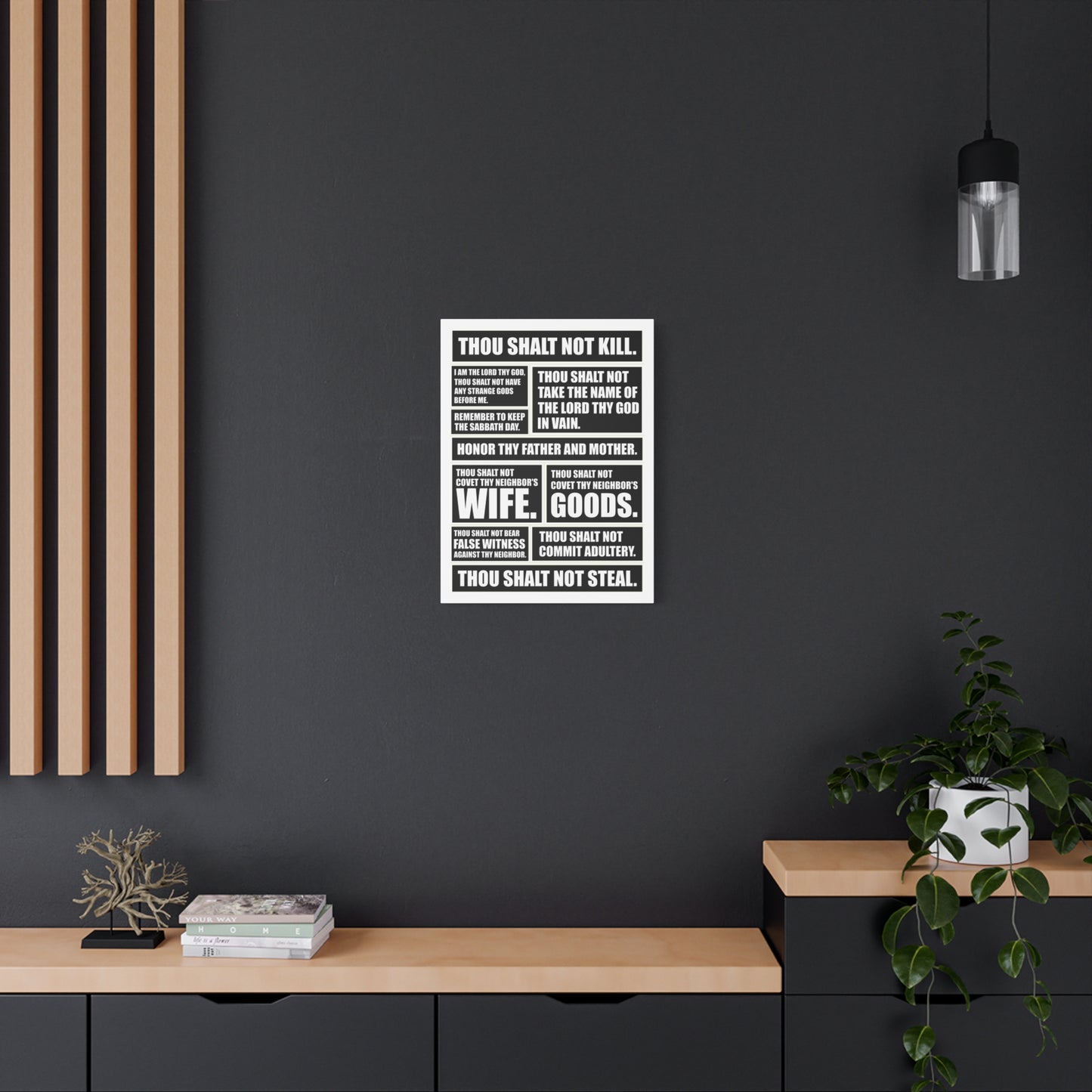 Scripture Walls The Ten Commandments Deuteronomy 4:13 Christian Wall Art Print Ready to Hang