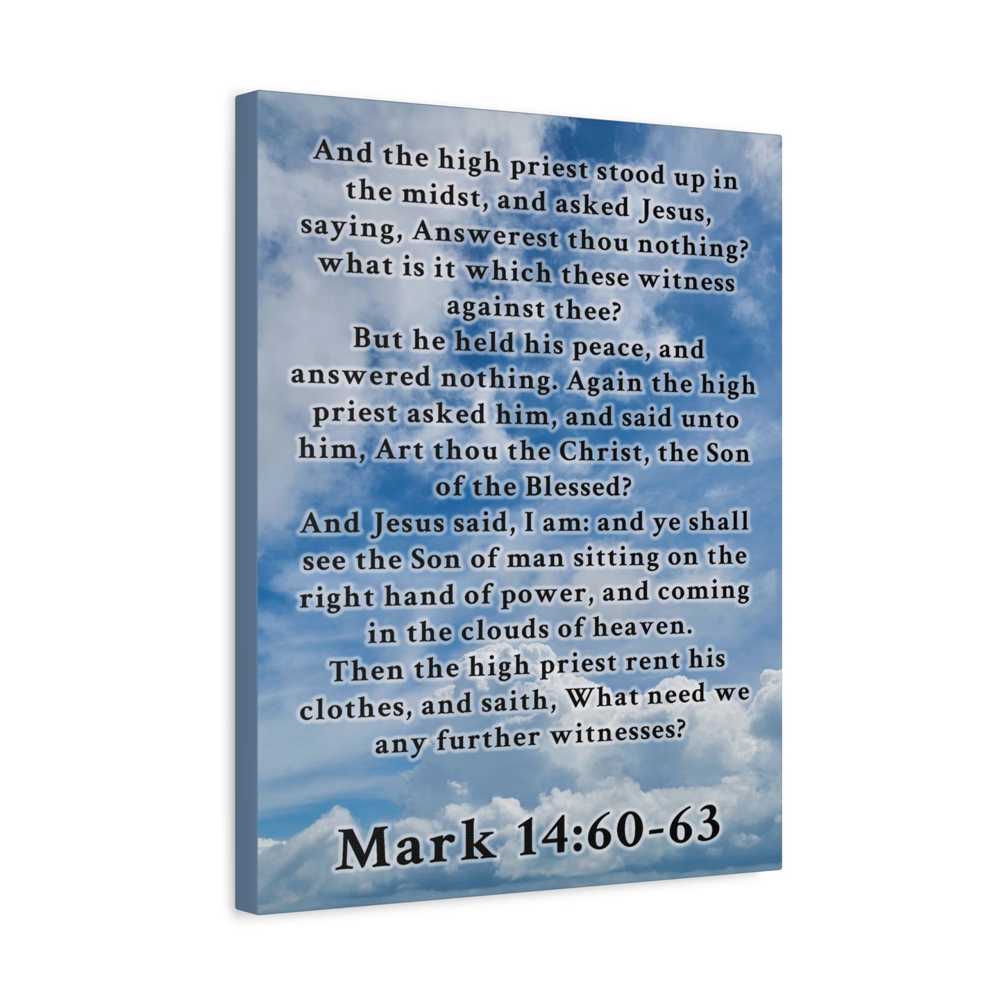 Scripture Walls Mark 14:60-63 KJV Christian Wall Art Print Ready to Hang Unframed
