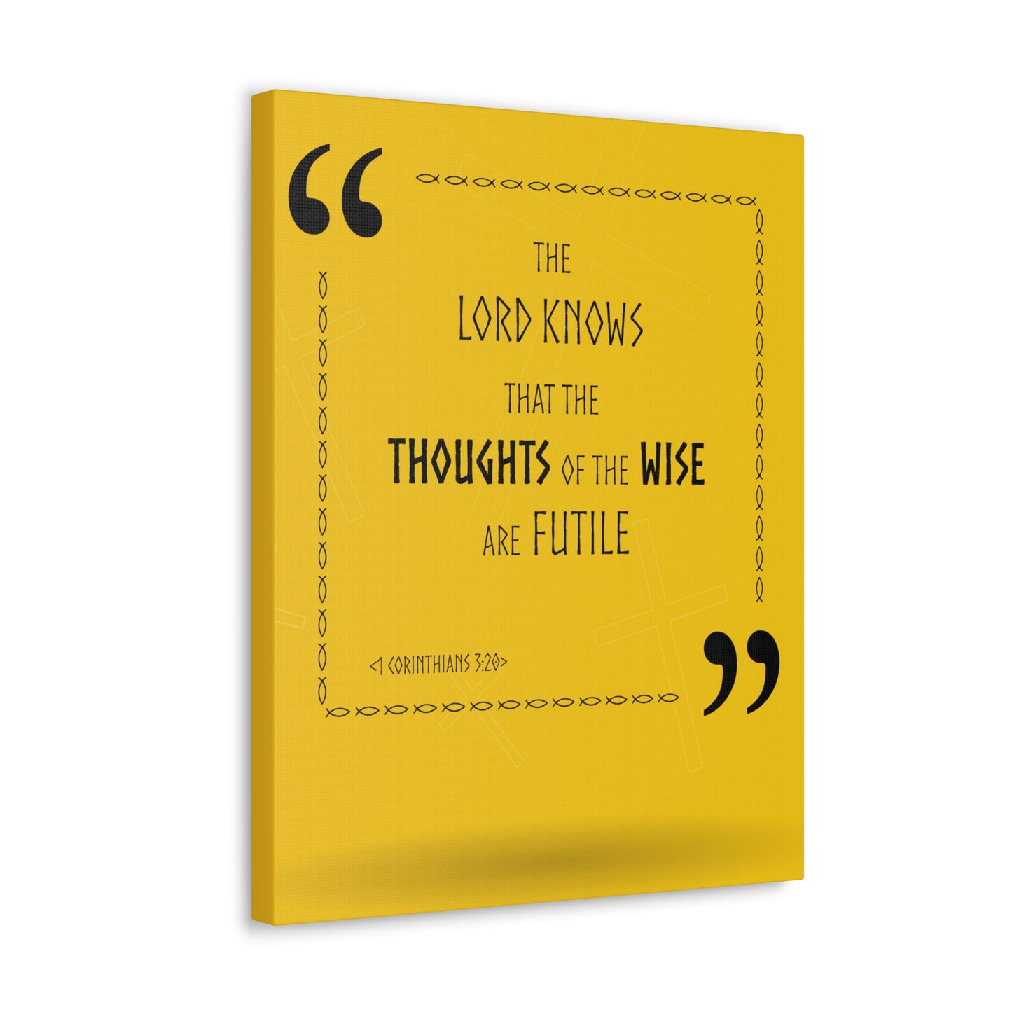 The Lord Knows 1 Corinthians 3:20 Christian Wall Art Bible Verse Print Ready To Hang