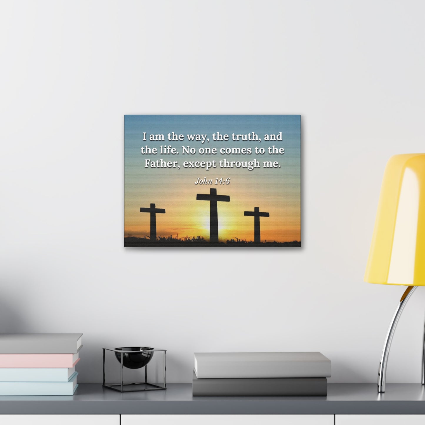 The Way John 14:6 Sunset Christian Wall Art Bible Verse Print Ready to Hang