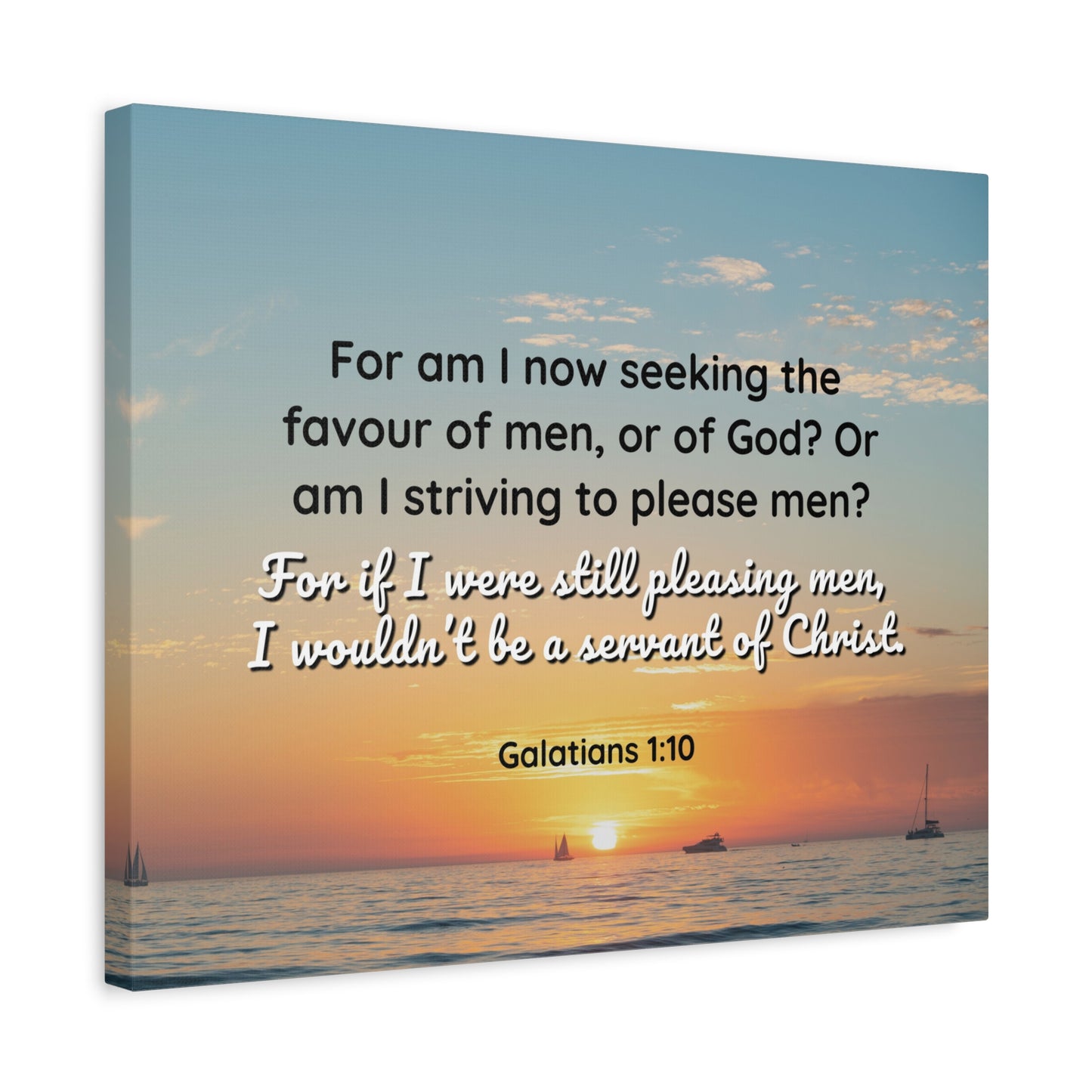 Scripture Canvas Servant Of Christ Galatians 1:10 Christian Wall Art Bible Verse Print Ready to Hang