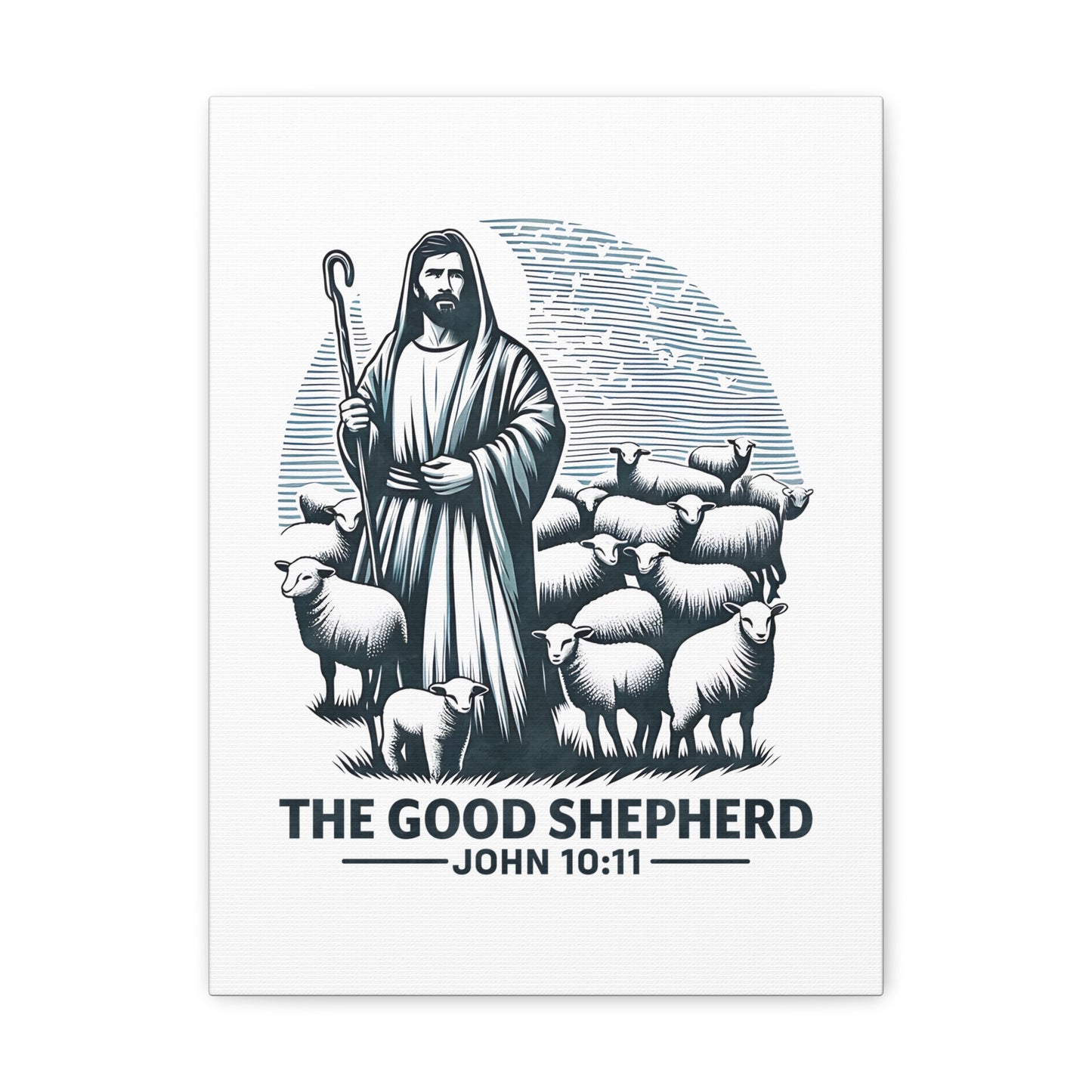 John 10:11 The Good Shepherd Bible Verse Canvas Christian Wall Art Ready to Hang Unframed