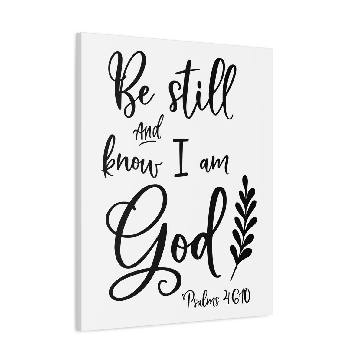 Scripture Canvas Know I Am God Proverbs 46:10 Christian Wall Art Bible Verse Print Ready to Hang