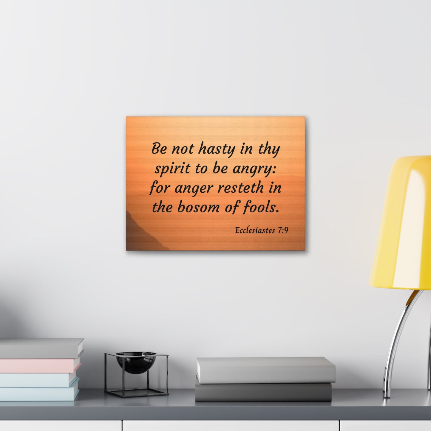 Thy Spirit Ecclesiastes 7:9 Bible Verse Canvas Christian Wall Art Ready to Hang