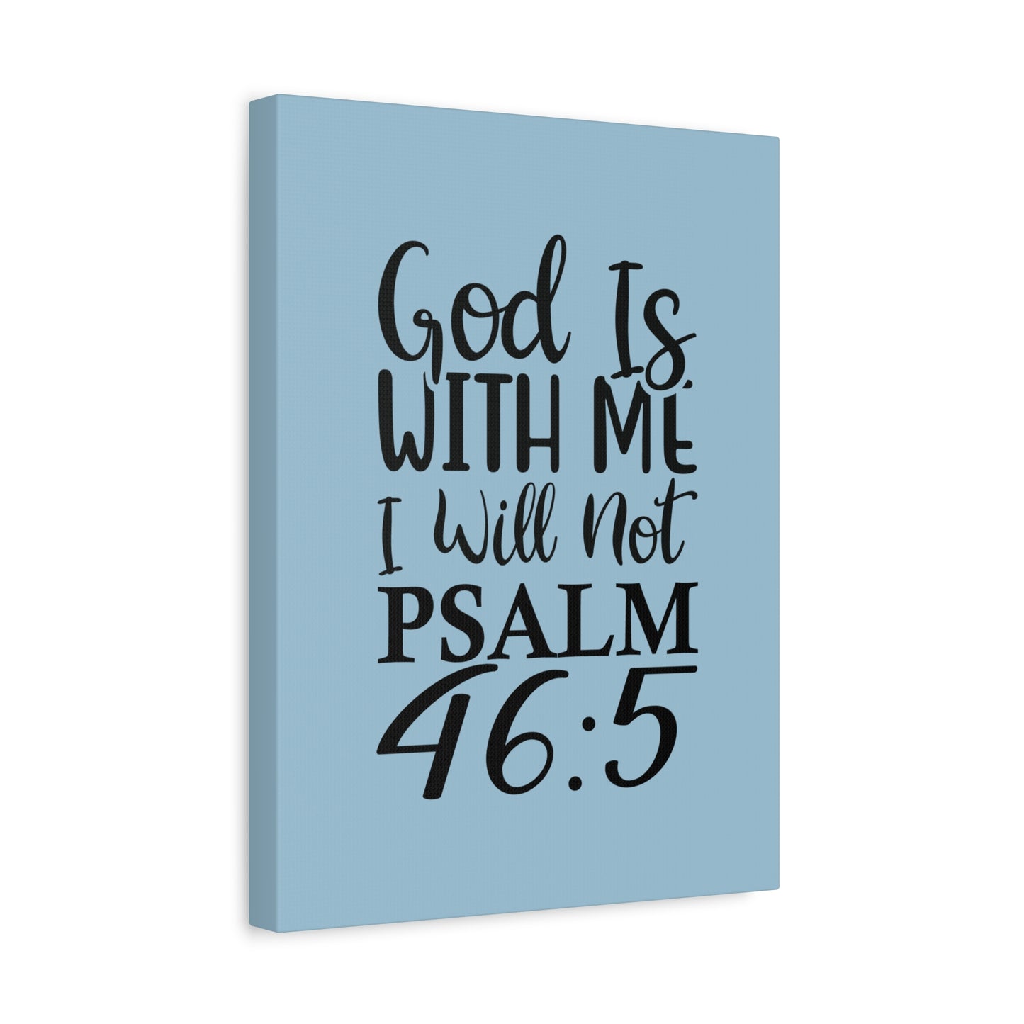 Scripture Walls With Me Psalm 46:5 Light Blue Bible Verse Canvas Christian Wall Art Ready to Hang