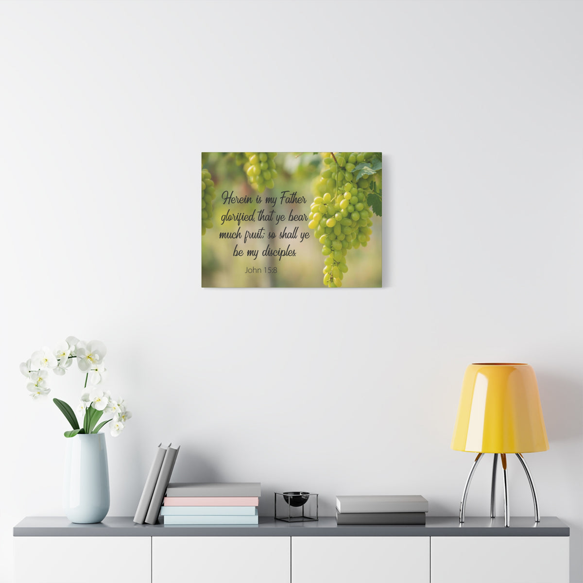 Scripture Canvas Herein is My Father 15:8 Christian Wall Art Bible Verse Print Ready to Hang