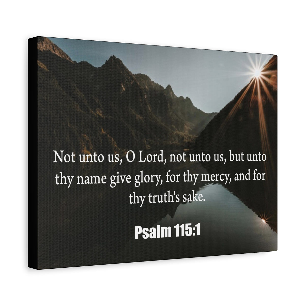 Scripture Canvas Not Unto Us Isaiah 41:10 Christian Wall Art Bible Verse Print Ready to Hang
