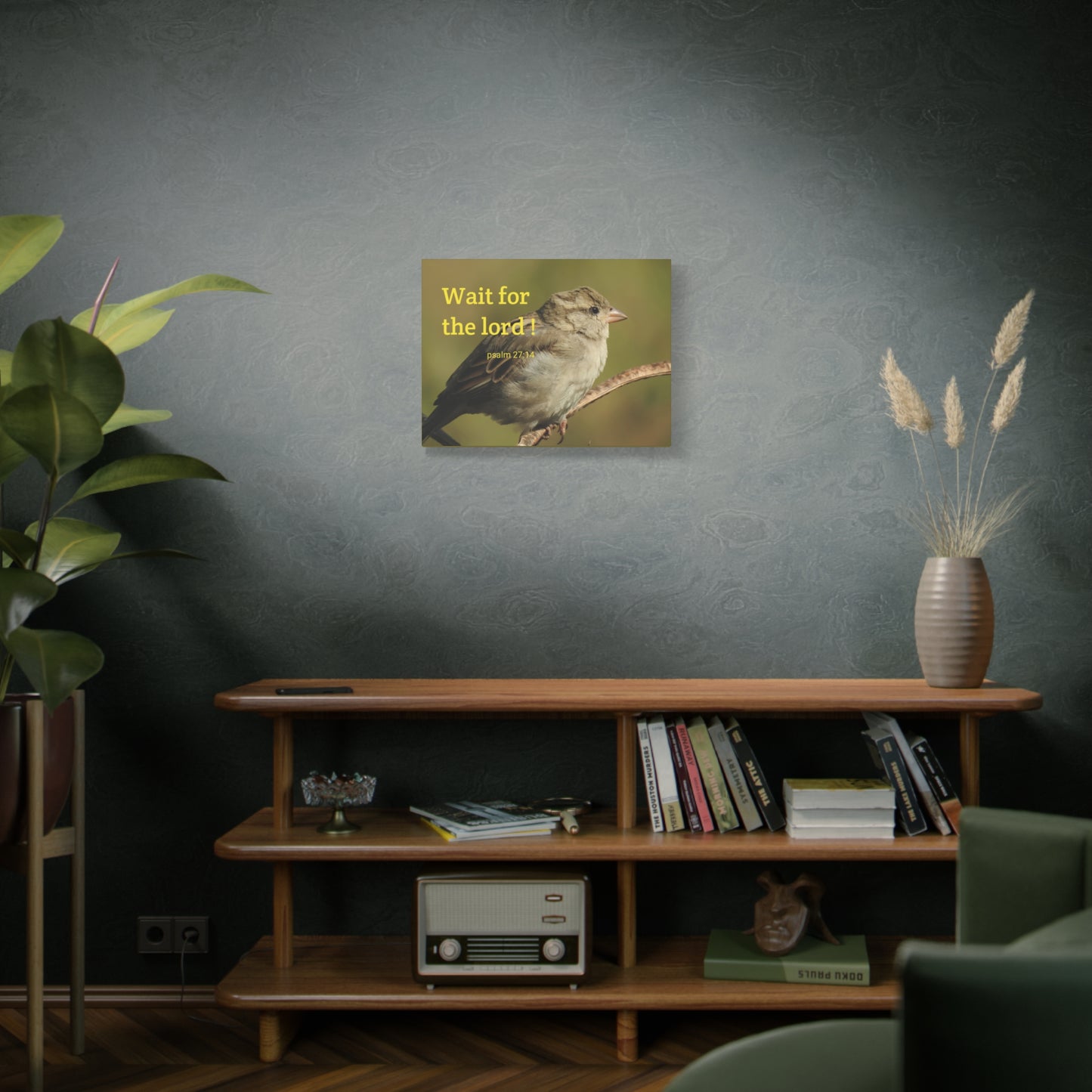 Scripture Walls Wait For The Lord Psalm 27:14 Bible Verse Canvas Christian Wall Art Ready to Hang