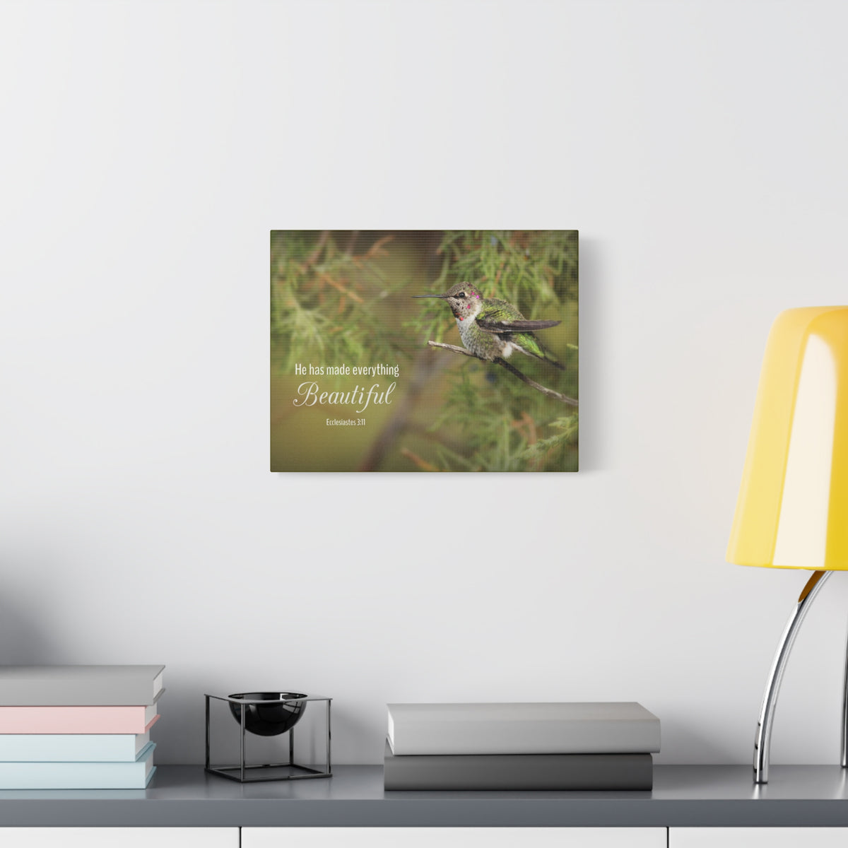 Scripture Canvas Everything Beautiful Ecclesiastes 3:11 Christian Wall Art Bible Verse Print Ready to Hang
