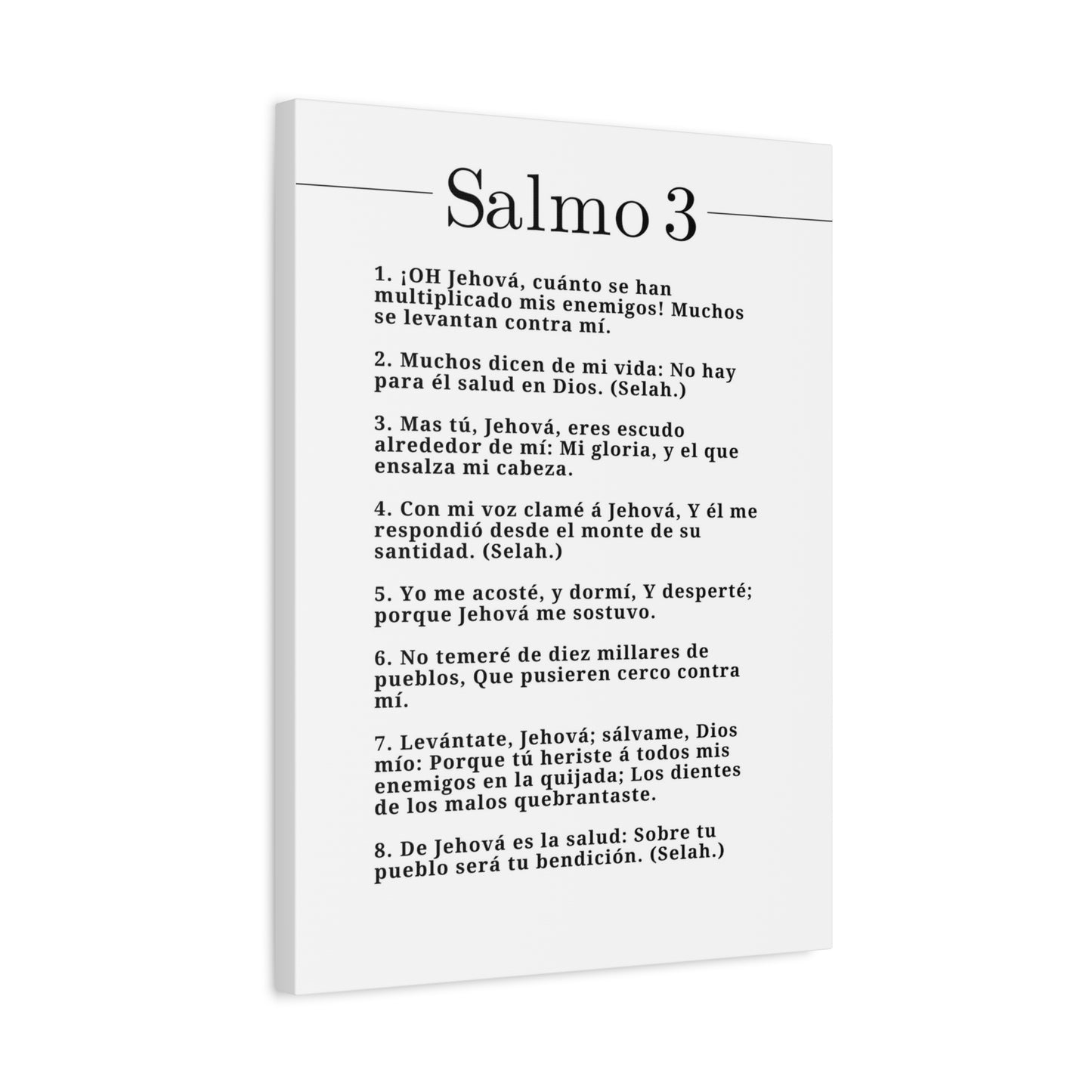 Salmo 3 Impresión De Arte Cristiano en la Pared Lista Para Colgar