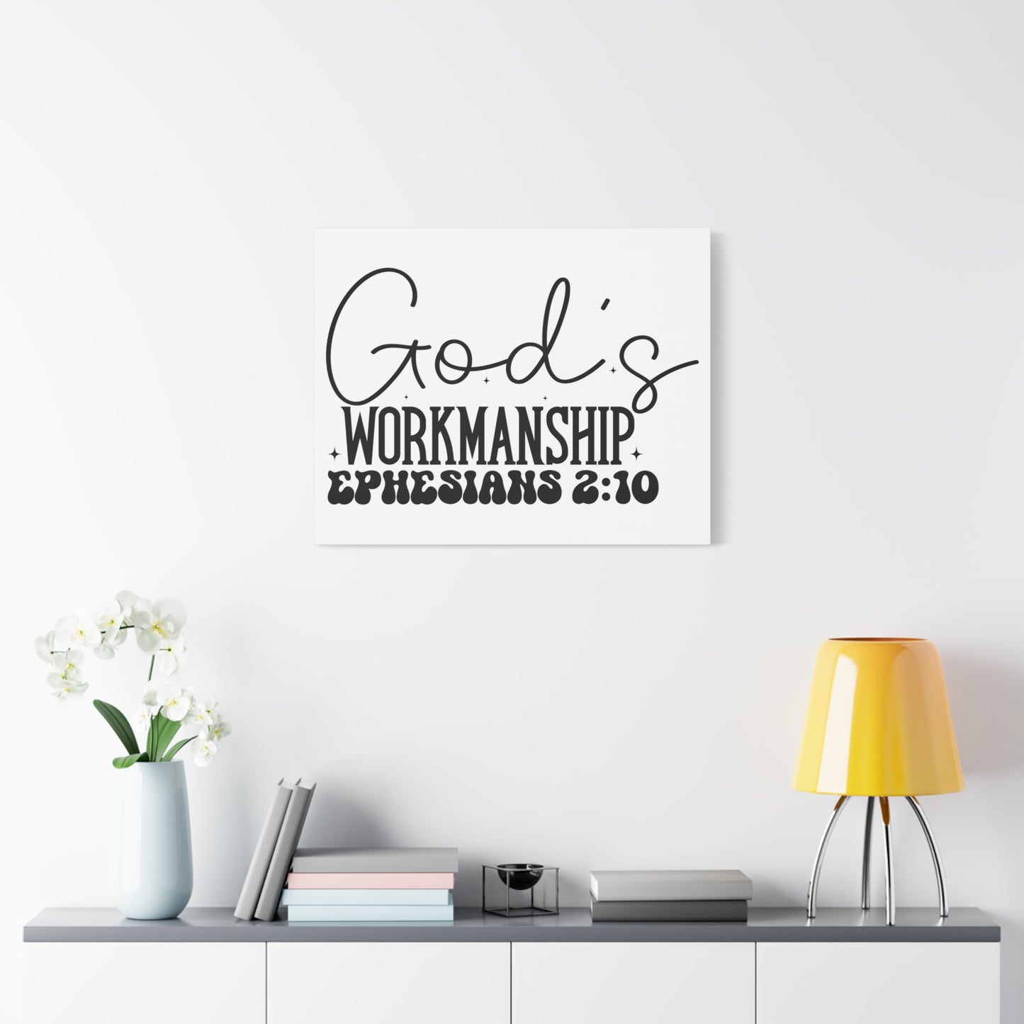 Scripture Walls Ephesians 2:10 I am God's Workmanship Bible Verse Canvas Christian Wall Art Ready to Hang Unframed