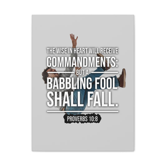 Wise In Heart Proverbs 10:8 Christian Wall Art Bible Verse Print Ready to Hang