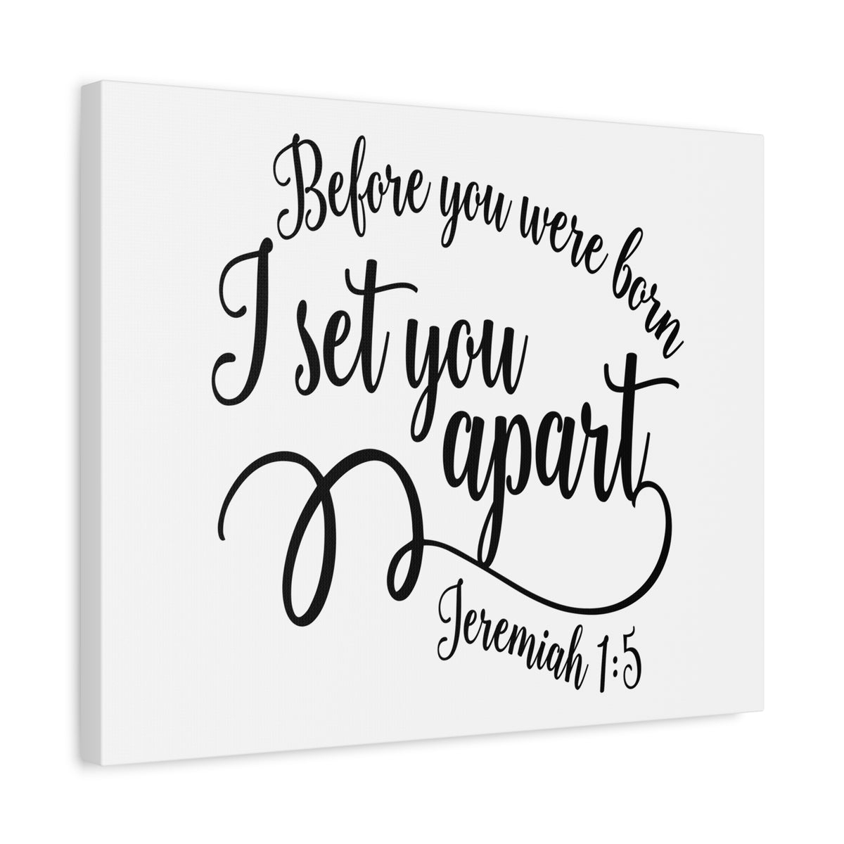 Scripture Canvas Set You Apart Jeremiah 1:5 Christian Wall Art Bible Verse Print Ready to Hang