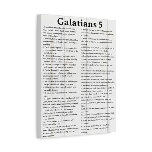 Scripture Walls Galatians 5 Fruit of the Spirit White Bible Verse Canvas Christian Wall Art Ready to Hang Unframed