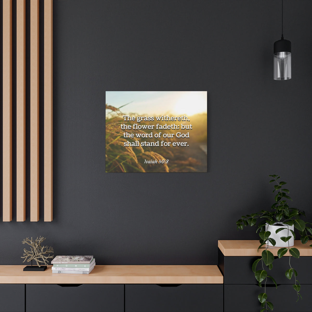 Scripture Canvas Stand For Ever Isaiah 40:8 Christian Wall Art Bible Verse Print Ready to Hang