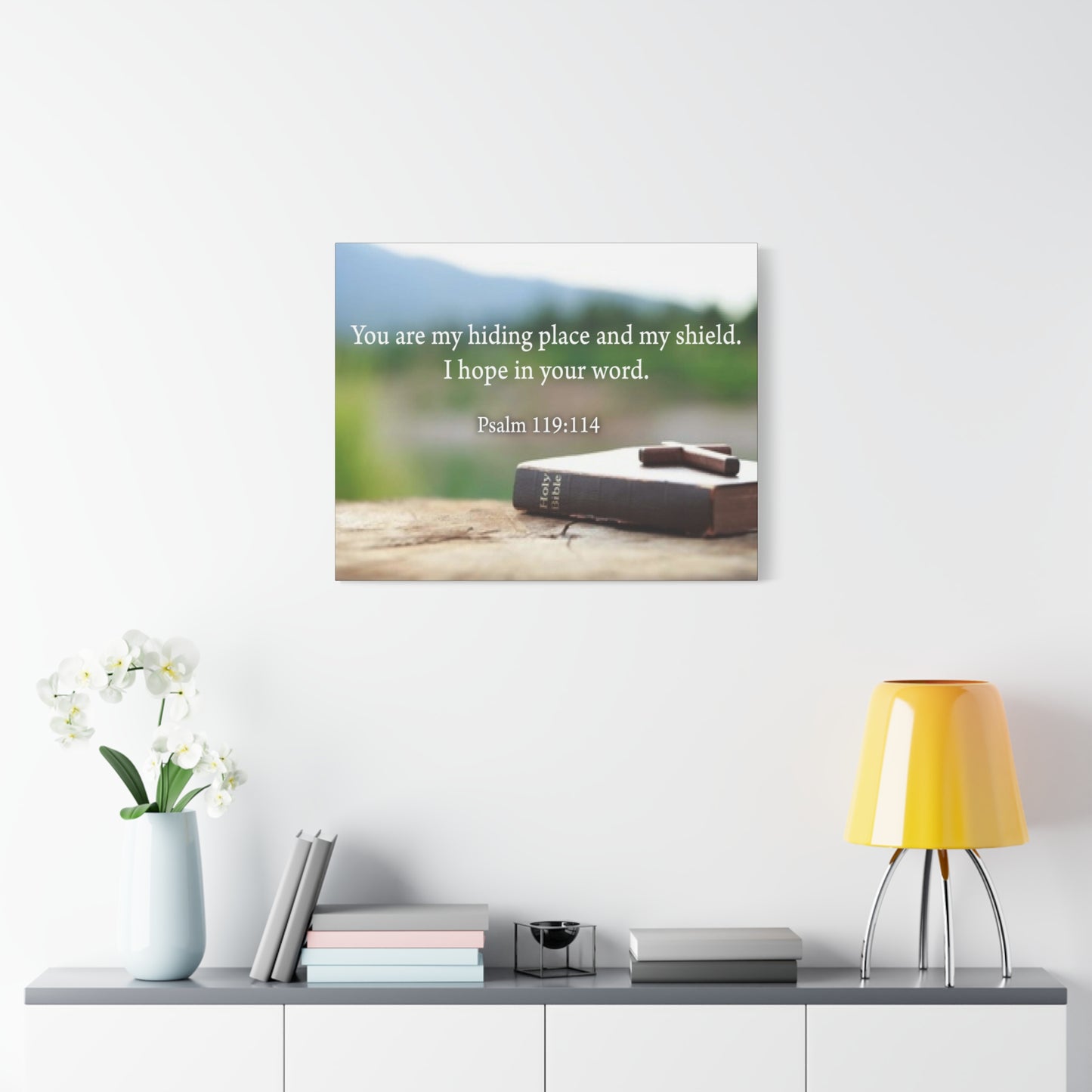 Scripture Walls Hiding Place Psalm 119:114 Bible Verse Canvas Christian Wall Art Ready to Hang