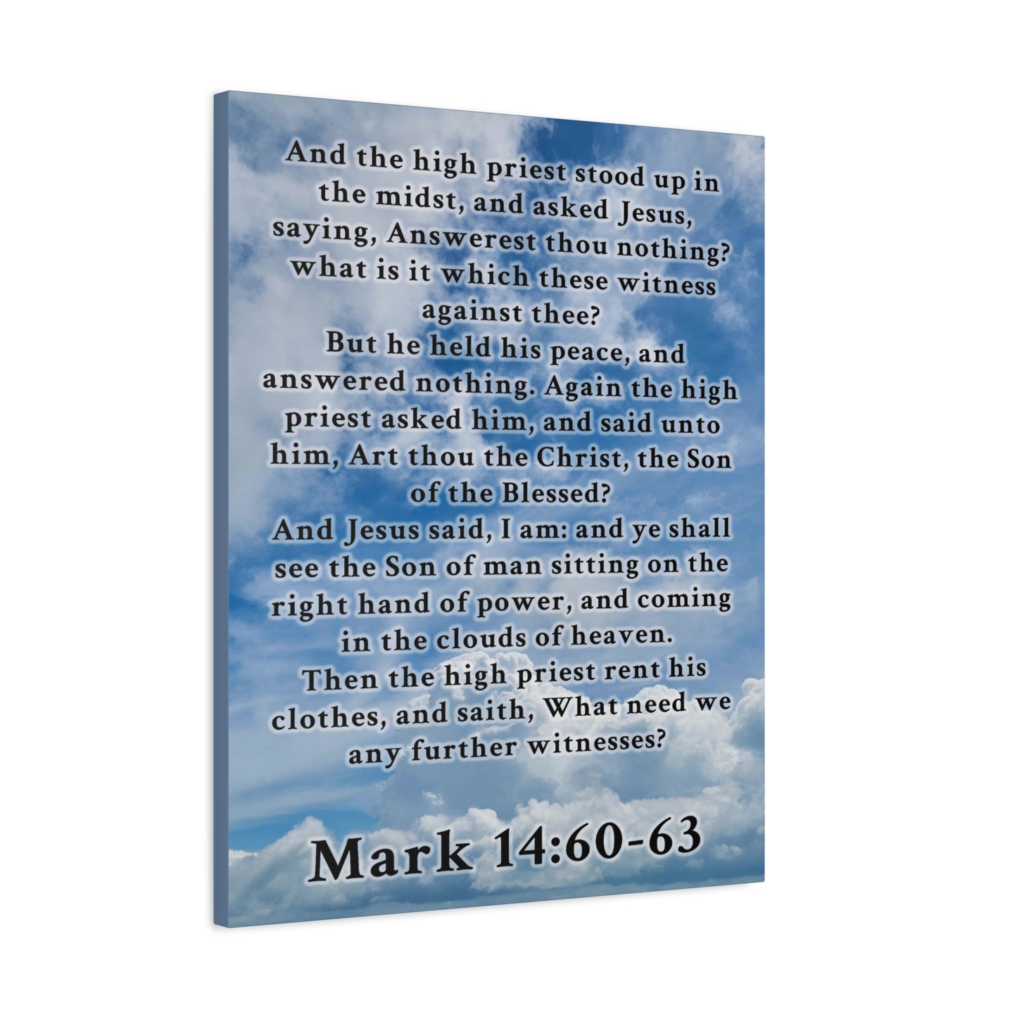Scripture Walls Mark 14:60-63 KJV Christian Wall Art Print Ready to Hang Unframed