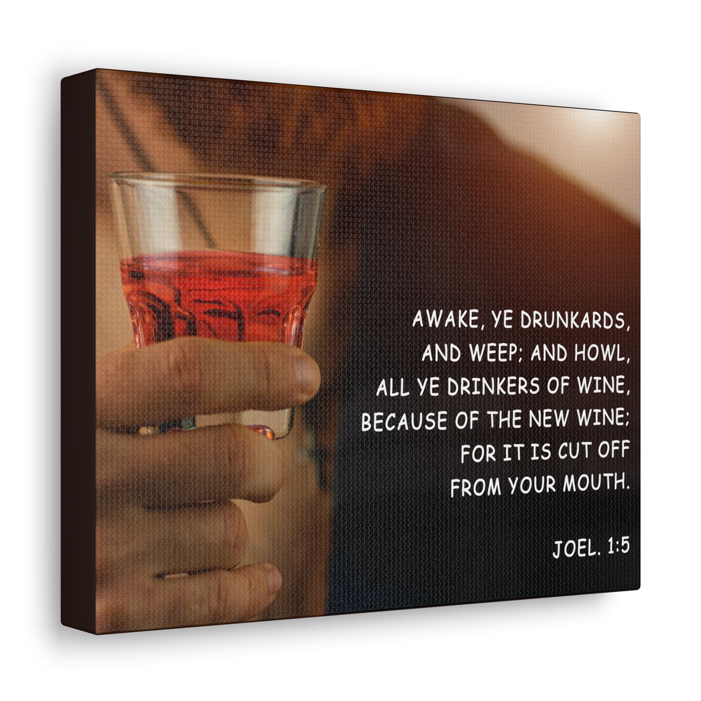 The New Wine Joel 1:5 Bible Verse Canvas Christian Wall Art Ready to Hang